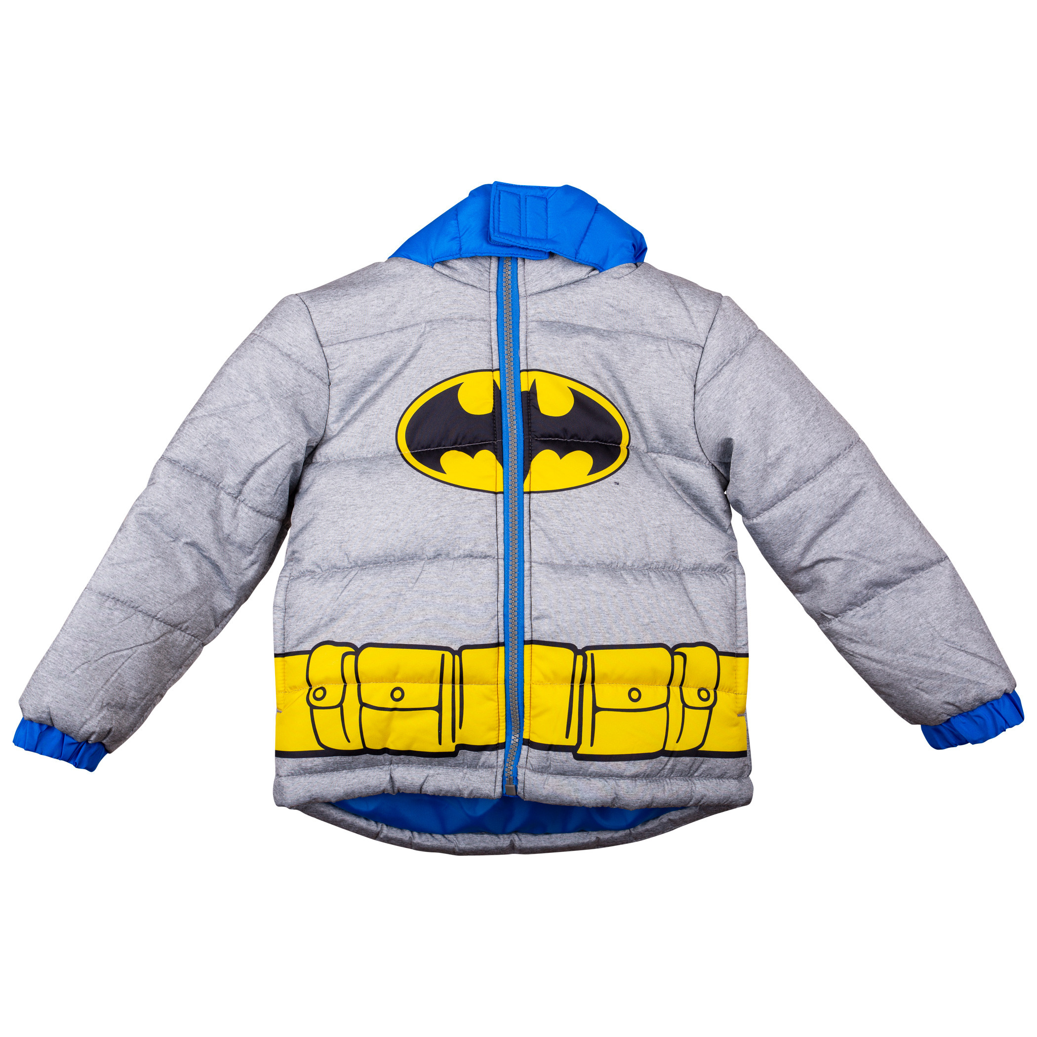Batman Costume Large Kids Coat, Grey