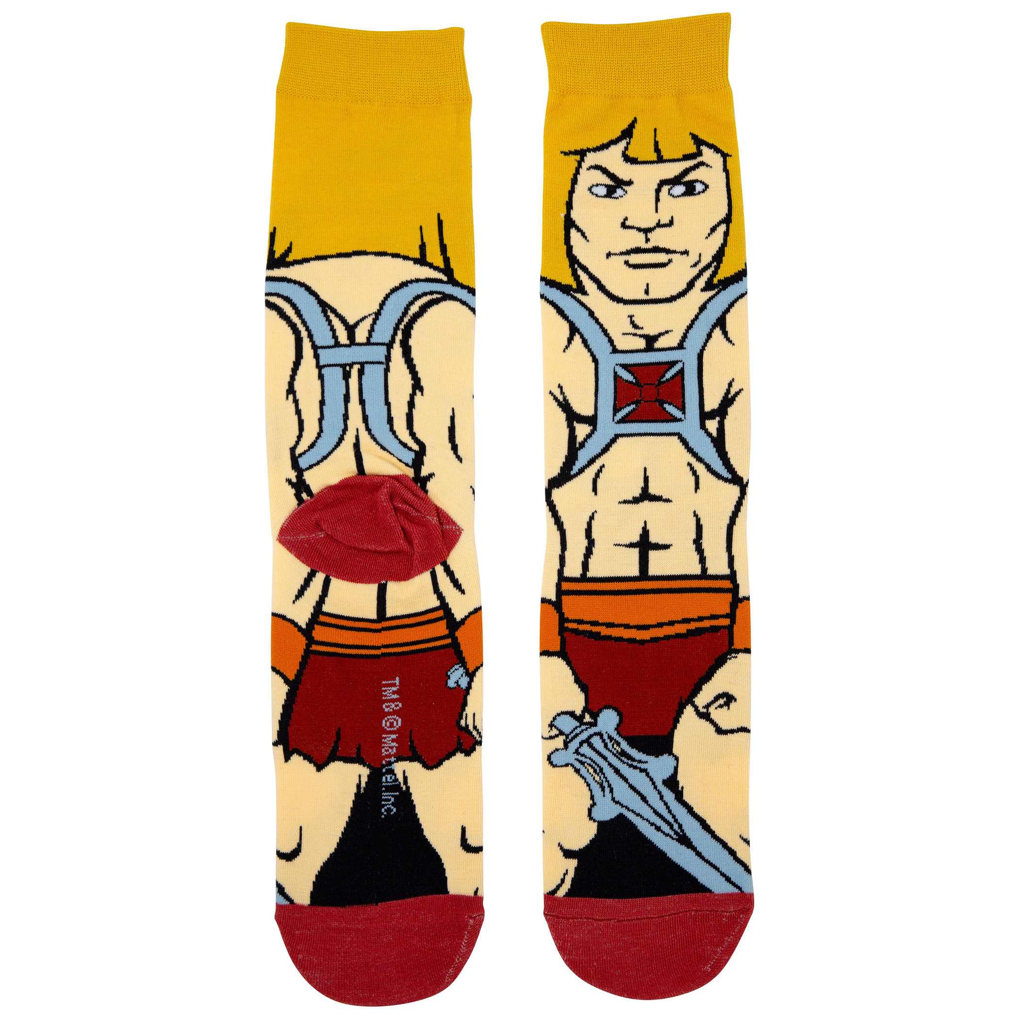 He-Man 360 Red Character Crew Socks, Red