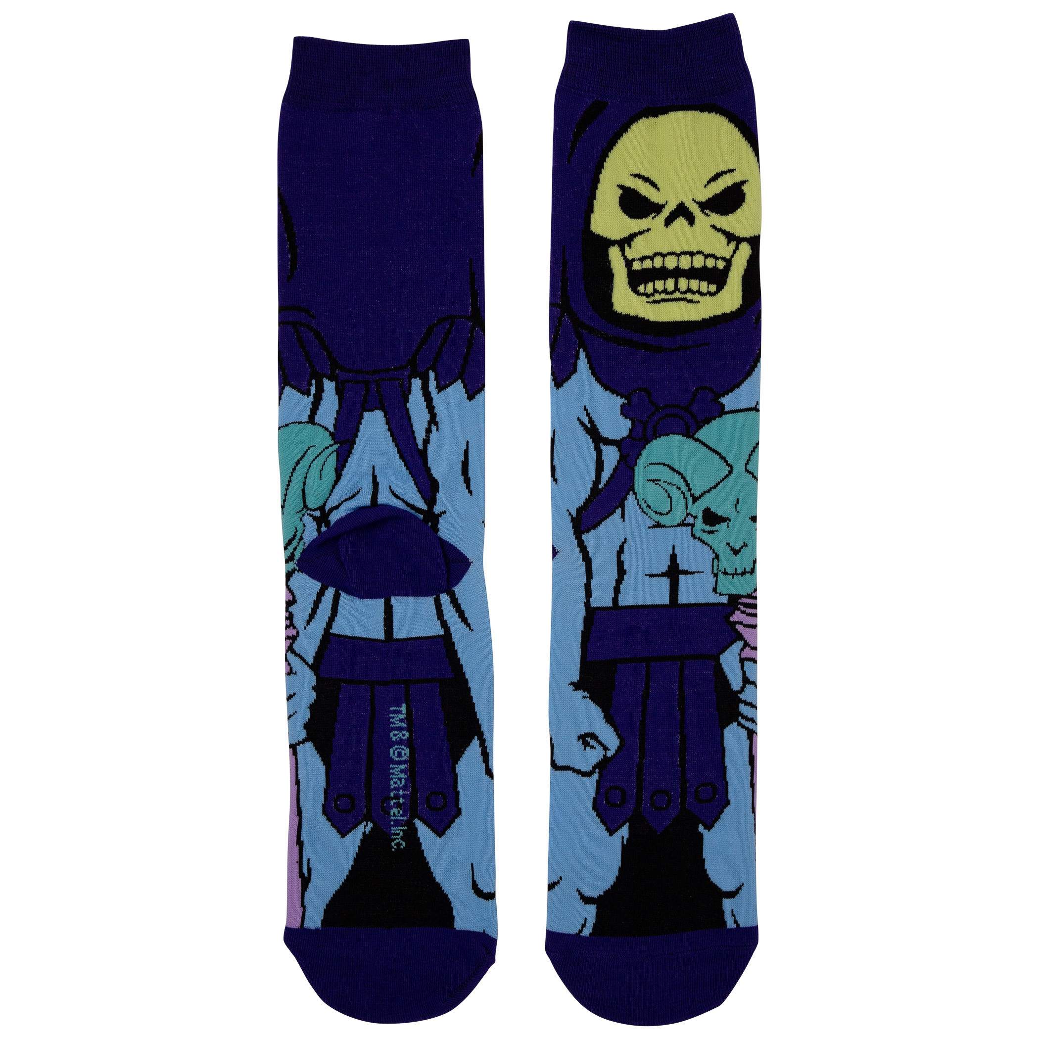 Skeletor 360 Purple Character Crew Socks, Purple