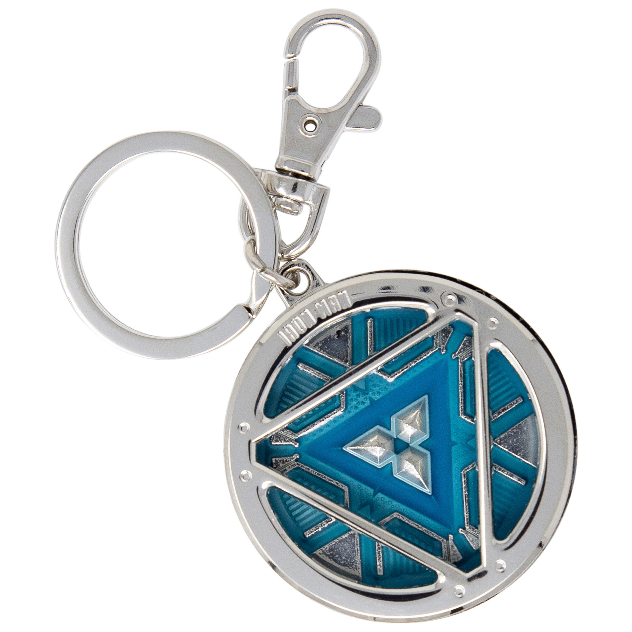 Iron Man 3 Arc Reactor Glowing Pewter Keychain, Silver