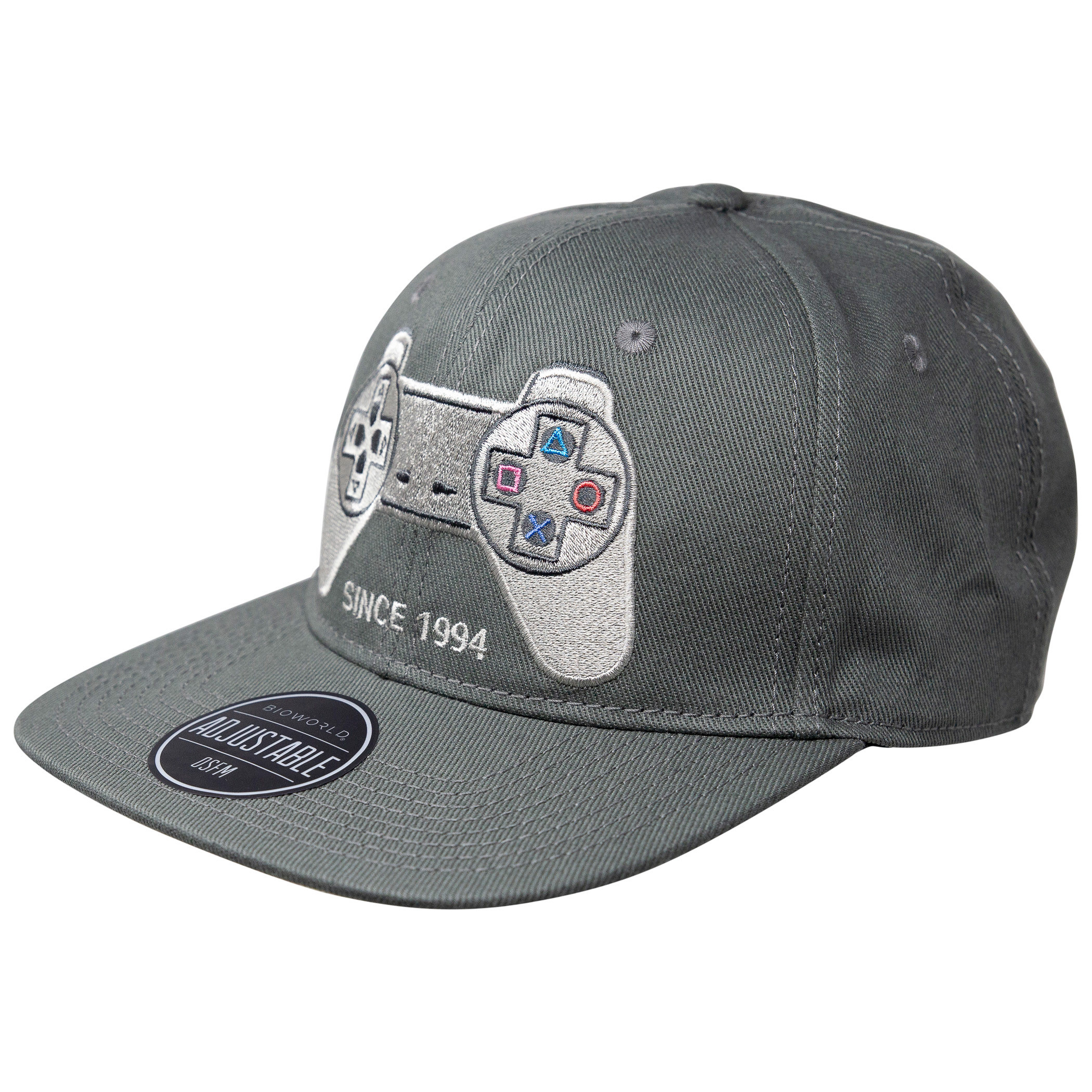 PlayStation Since 1994 Adjustable Grey Snapback Hat, Grey