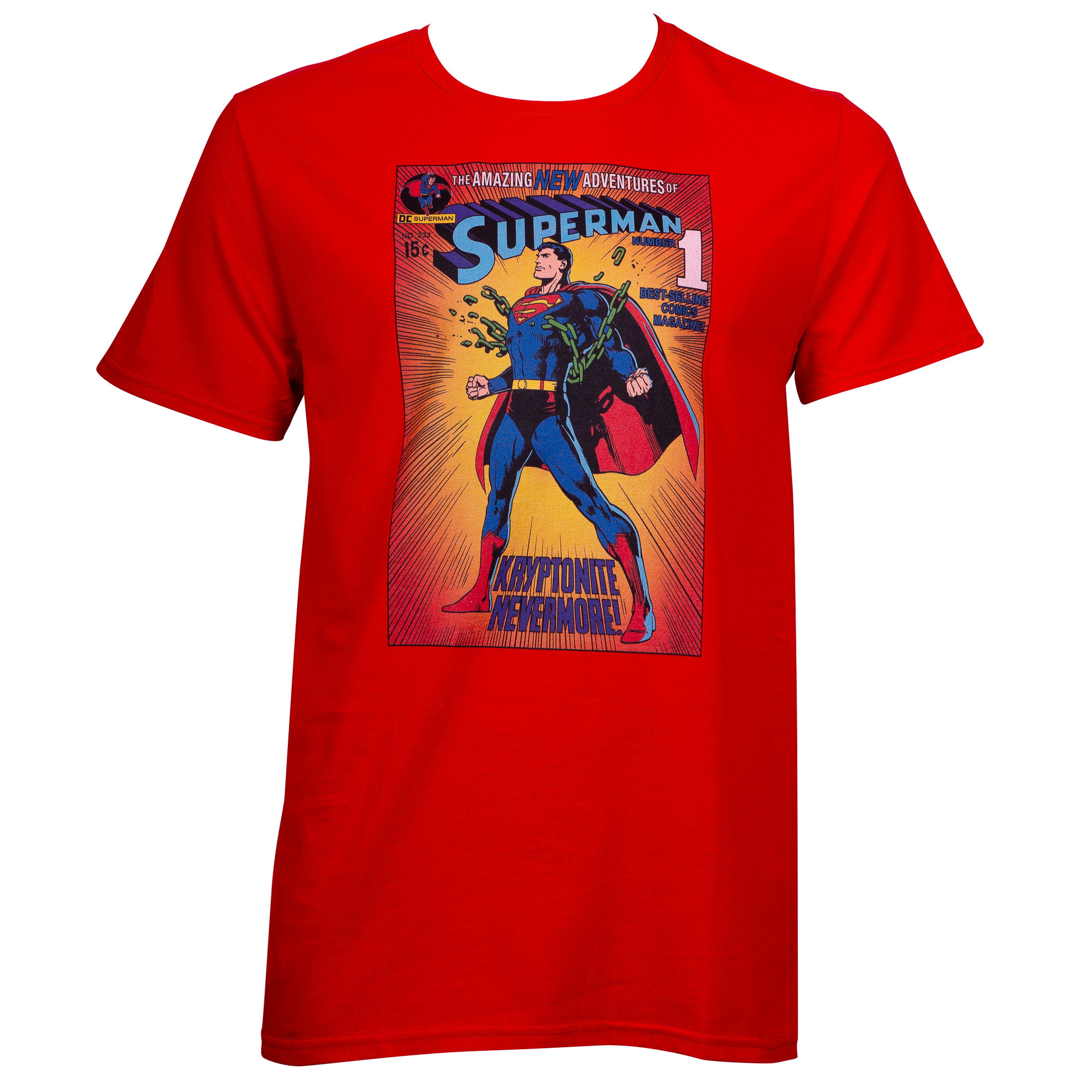 Superman Red Kryptonite Nevermore T-Shirt, Red