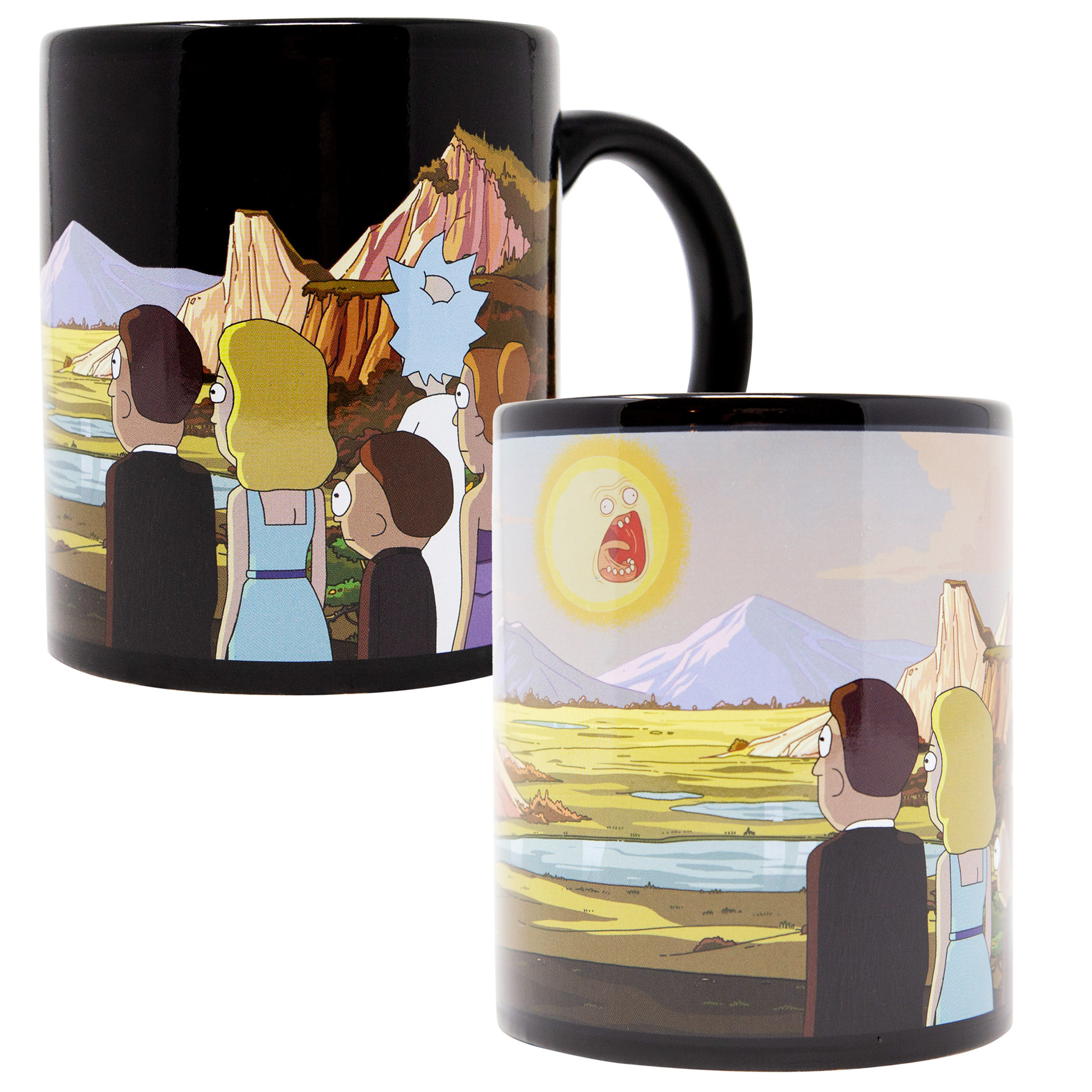 Rick and Morty Sunset Heat Changing Mug, Black