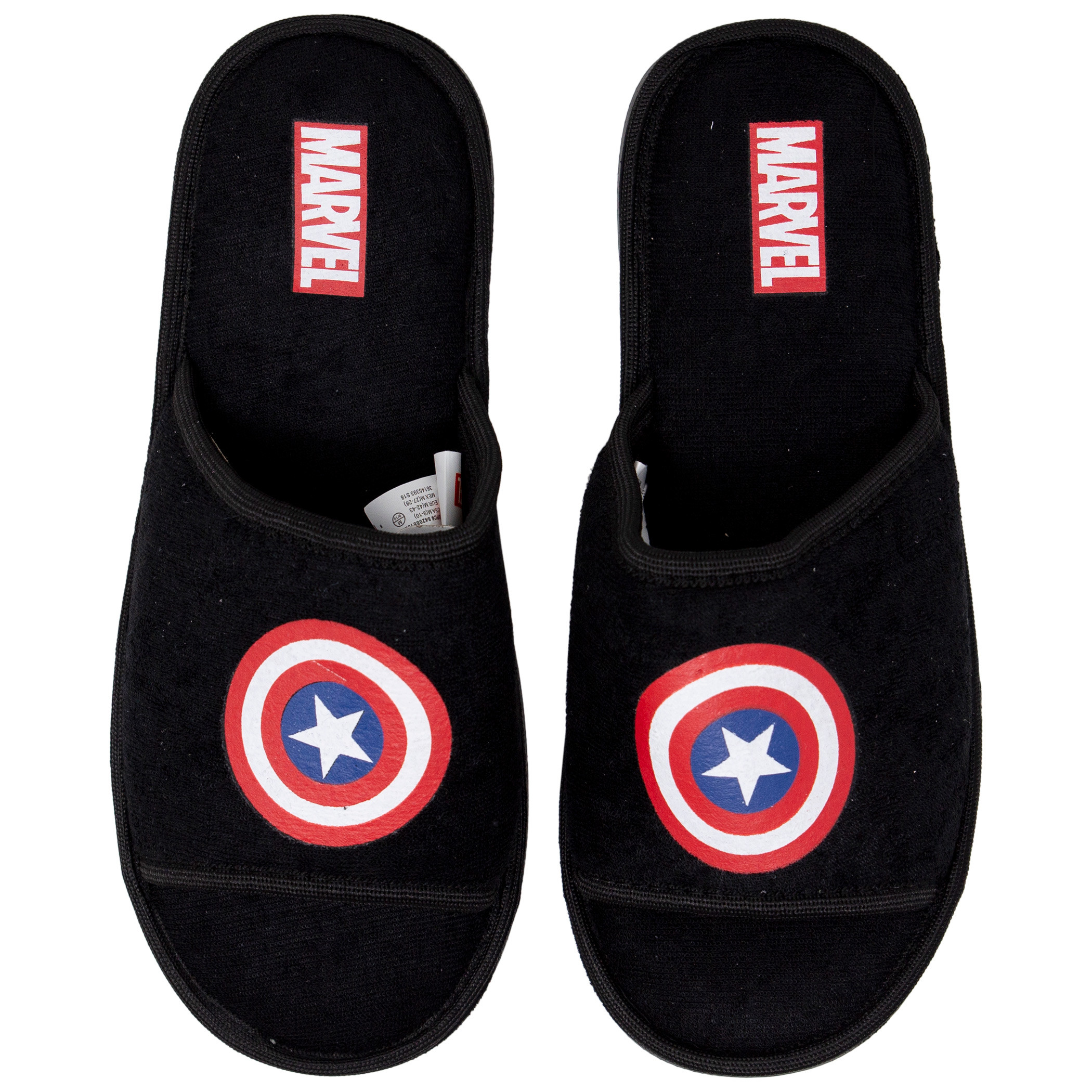 Captain America Slide Sandals, Black