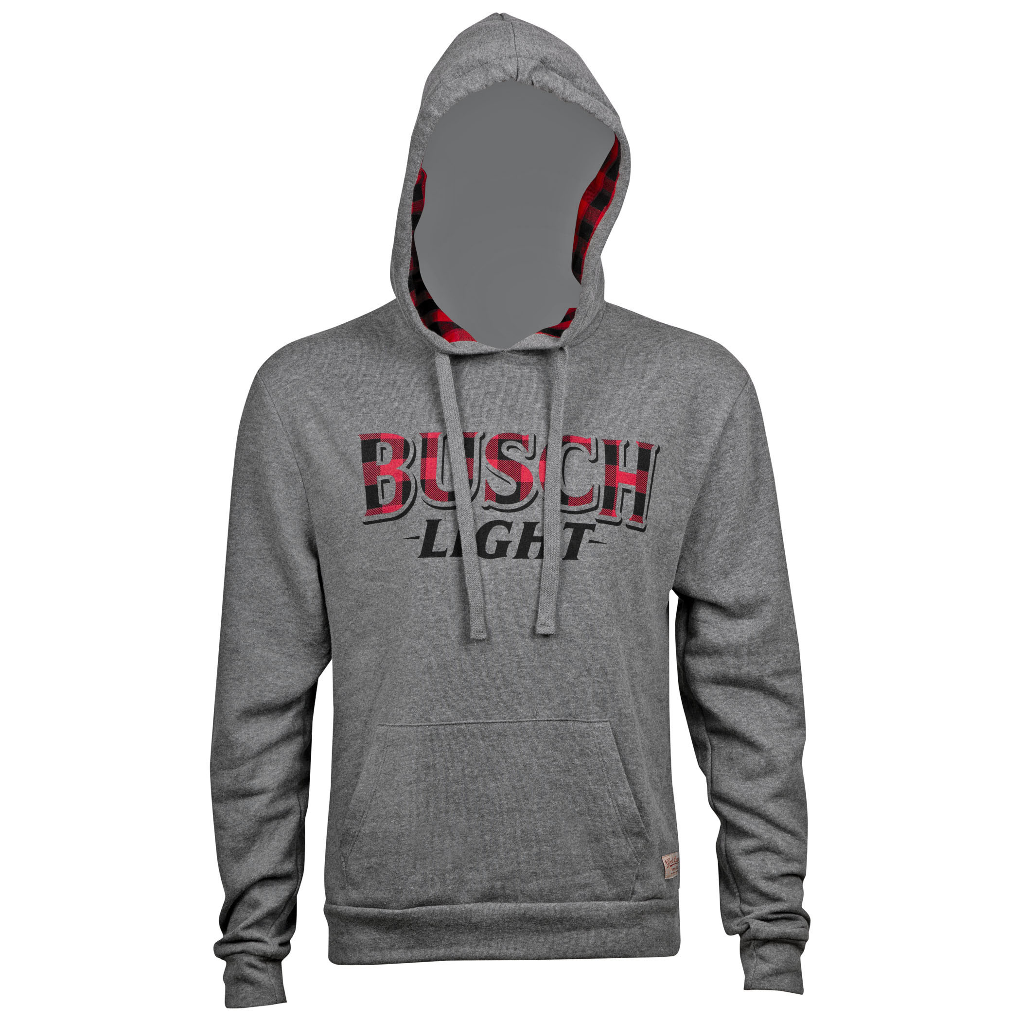 Busch Light Men's Grey Flannel Logo Hoodie