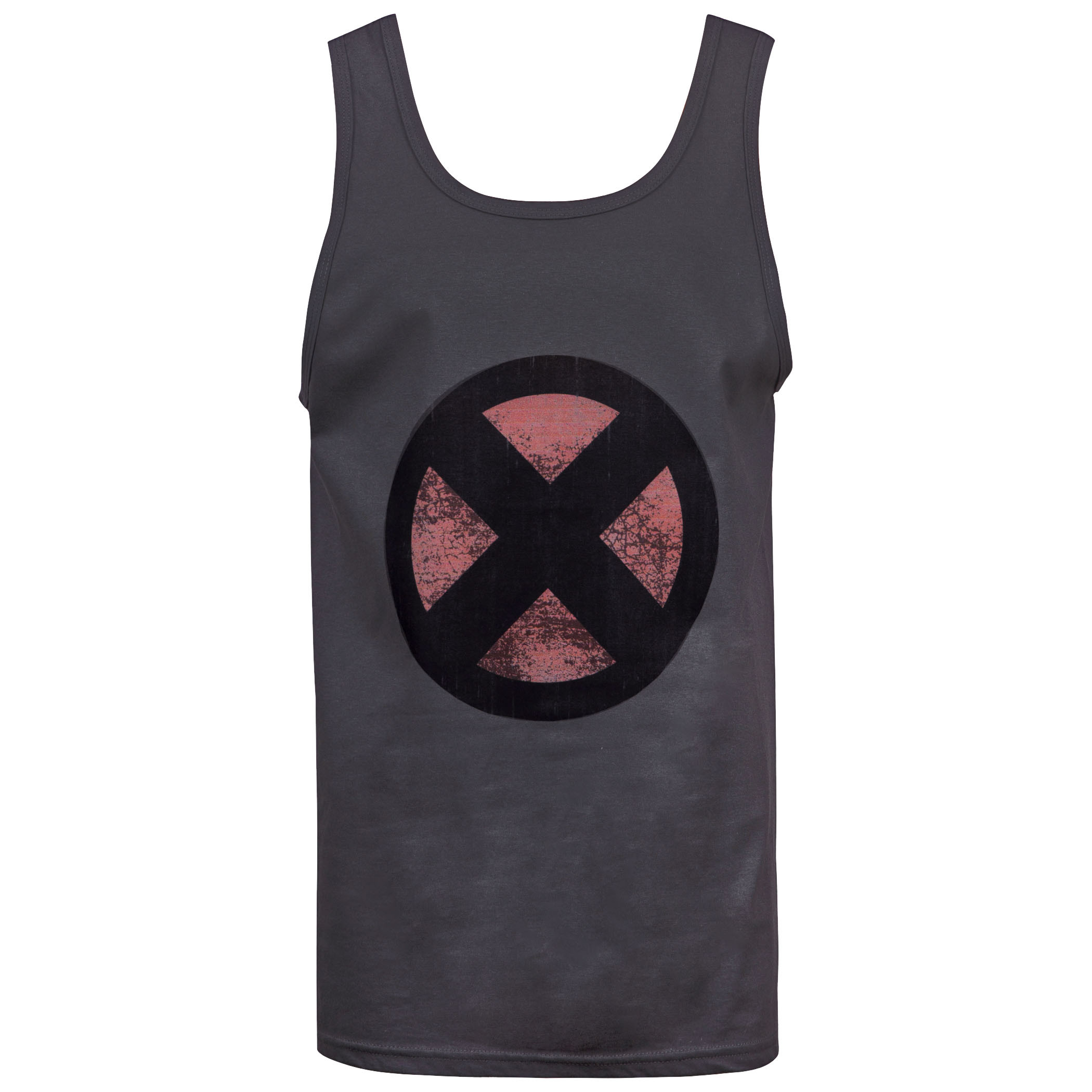X-Men Distressed Symbol Men's Dark Grey Tank Top