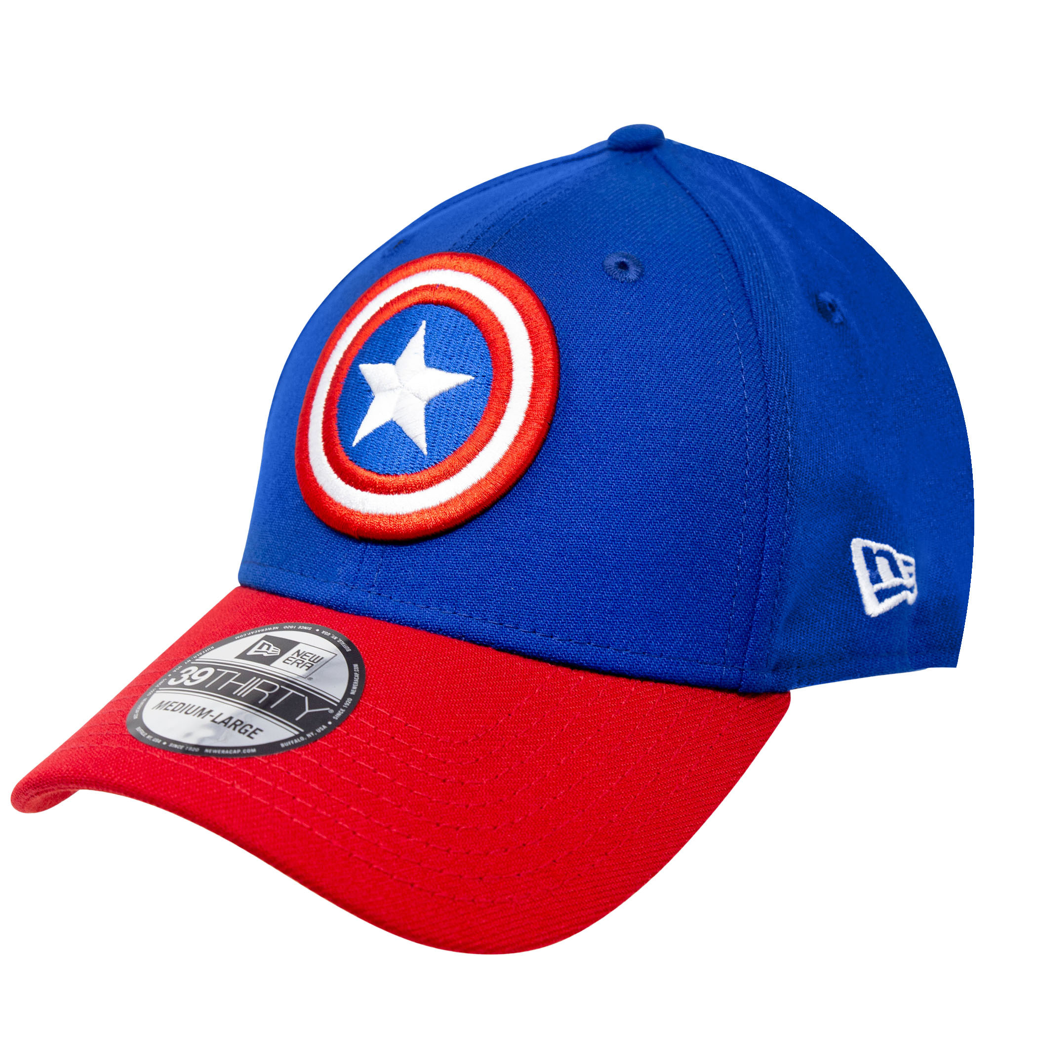 Captain America Red and Blue New Era 39Thirty Fitted Hat, Red