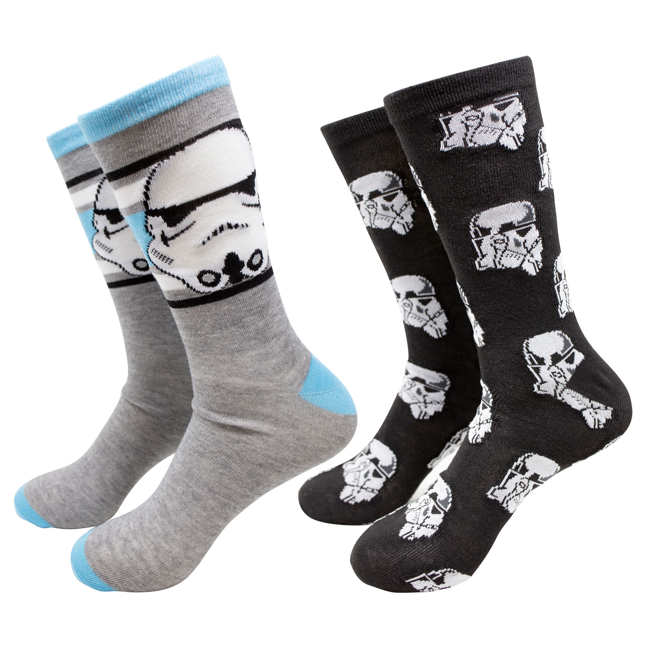 Star Wars Stormtroopers Heather Crew Socks 2-Pack, Black