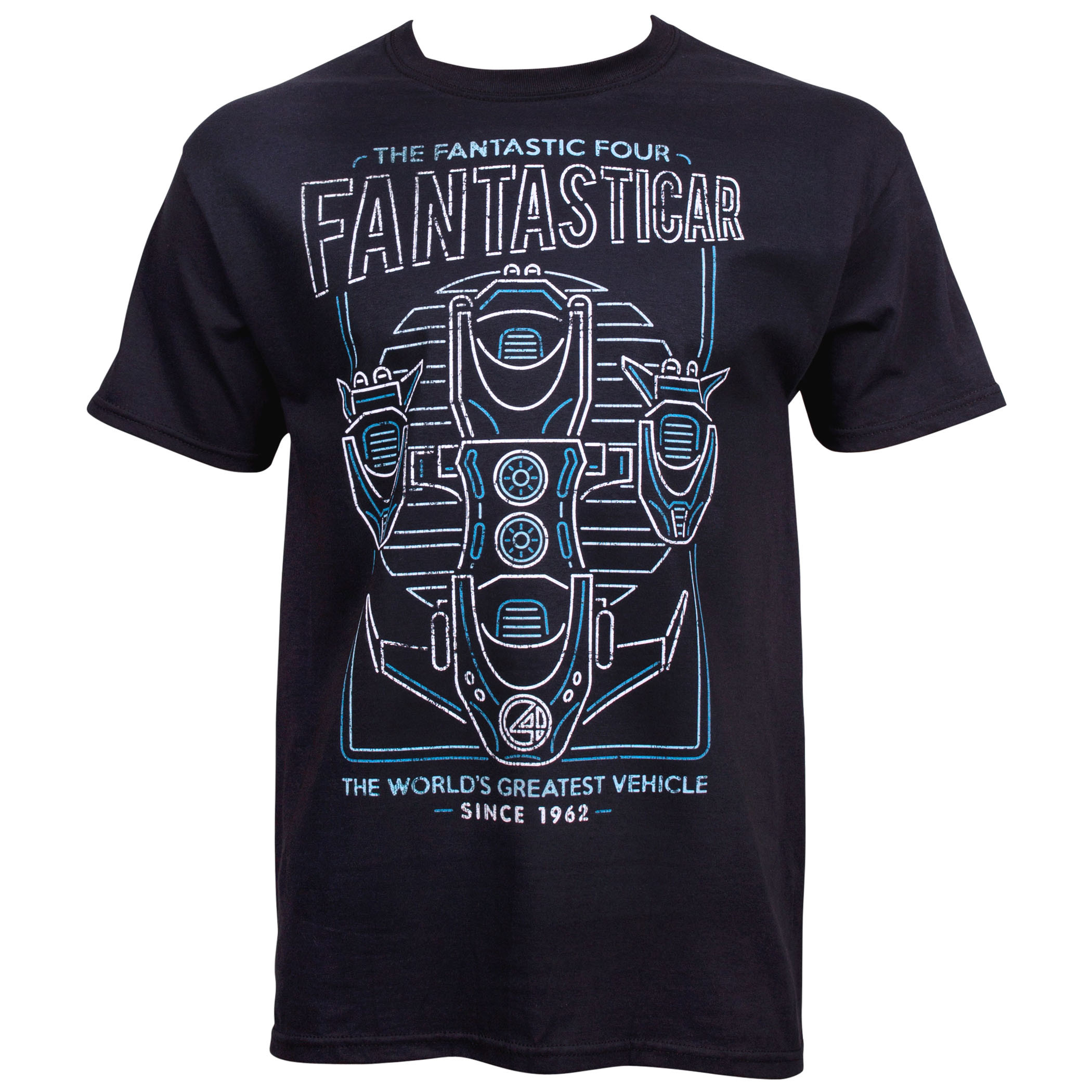 Fantastic Four Fantasticar T-Shirt, Black