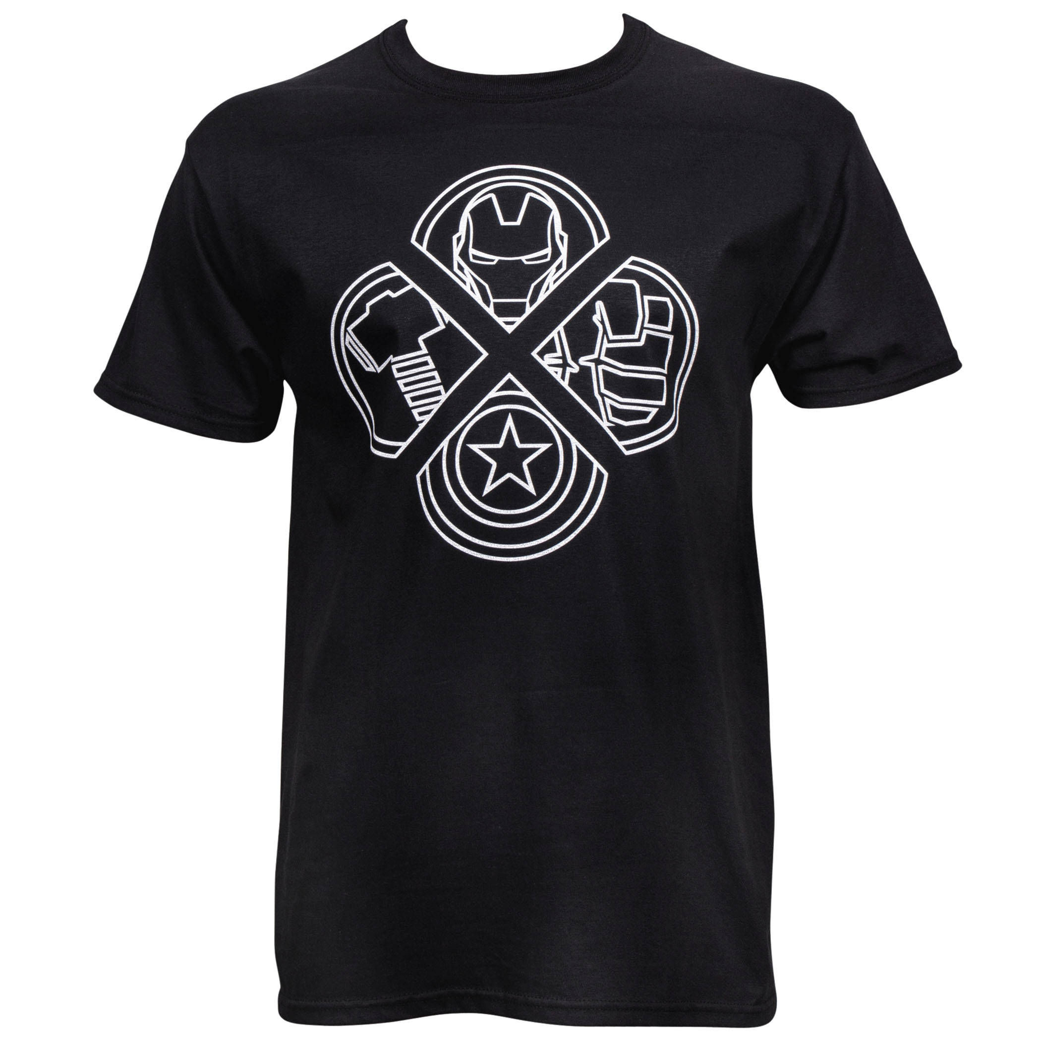 Avengers Logos T-Shirt, Black