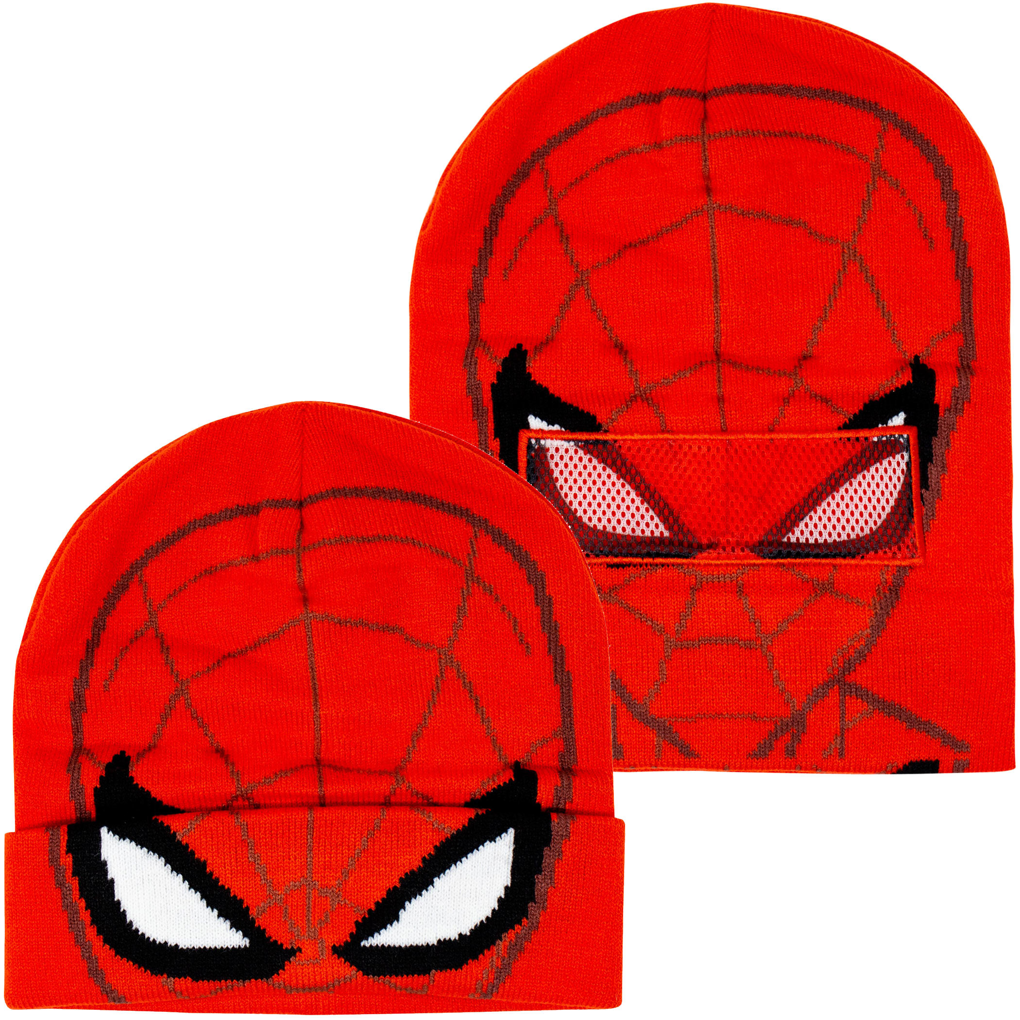 Spider-Man Flip-Down Costume Mask Beanie, Red