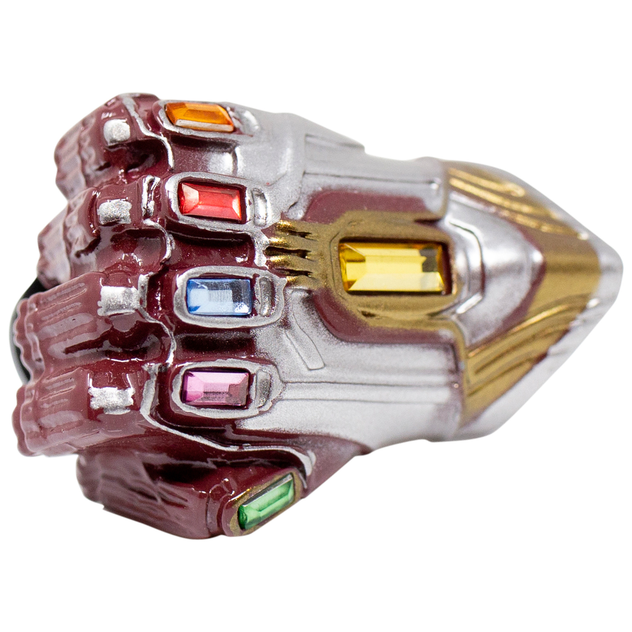 I Am Iron Man Gauntlet Metal Pin, Red