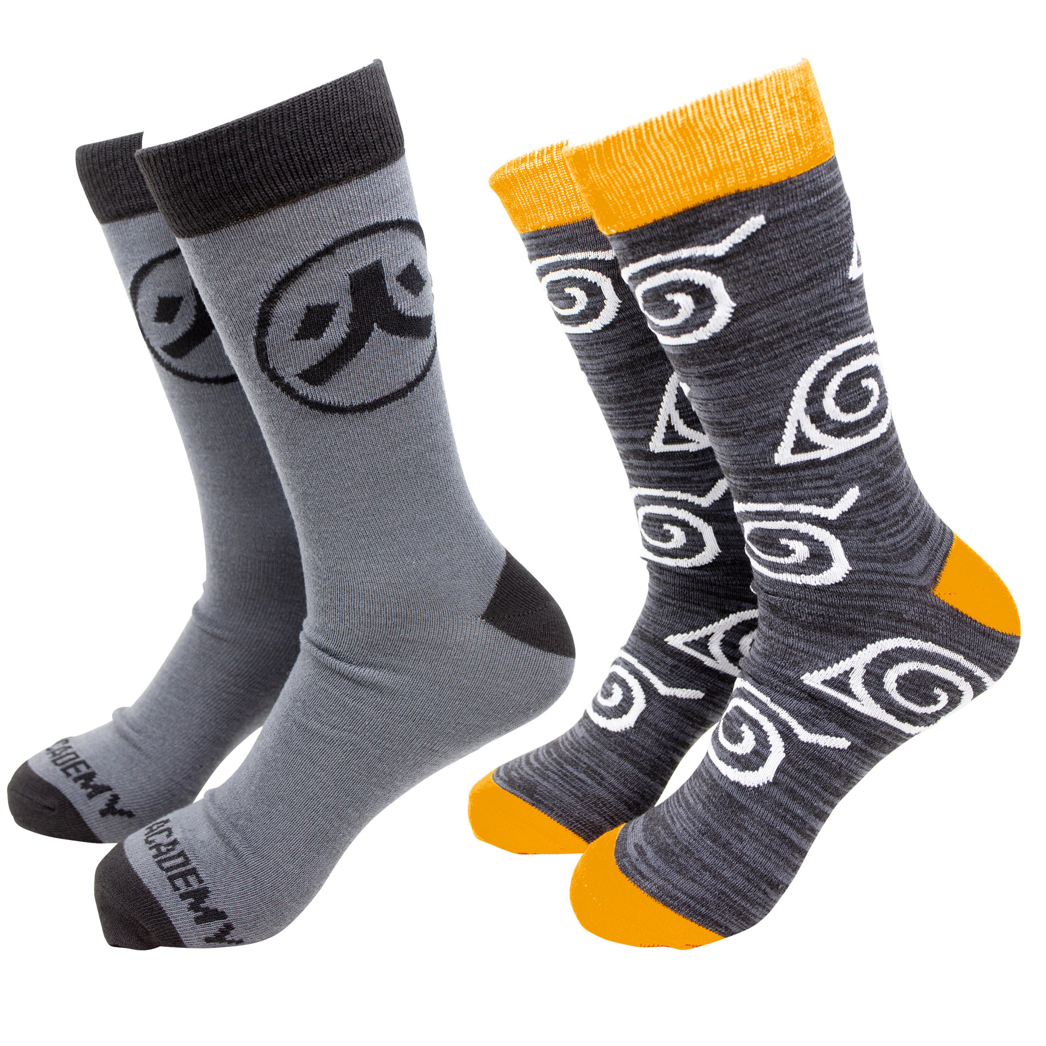 Naruto 2-Pack Crew Socks, Black