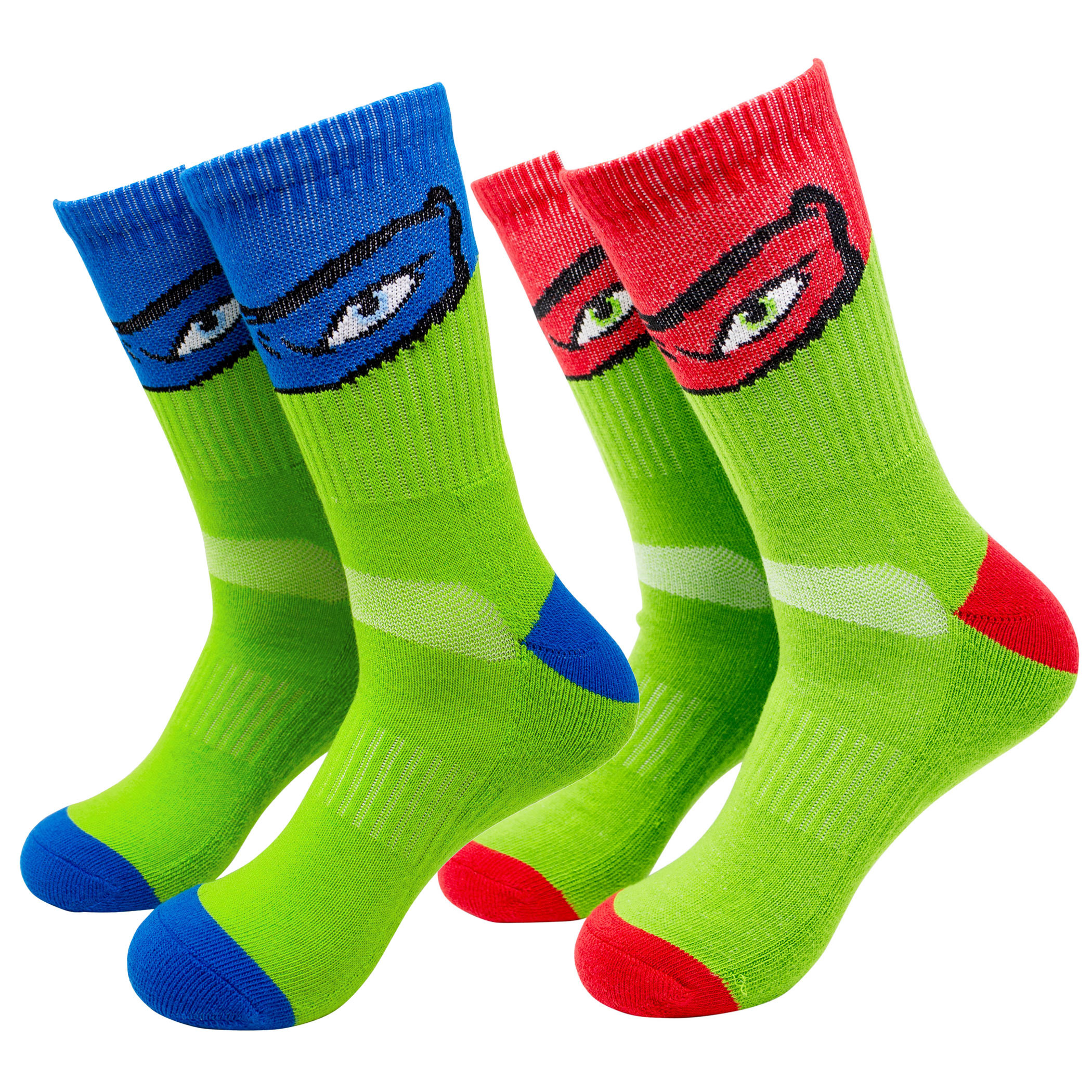 Teenage Mutant Ninja Turtles 2-Pack Athletic Kids Socks, Green