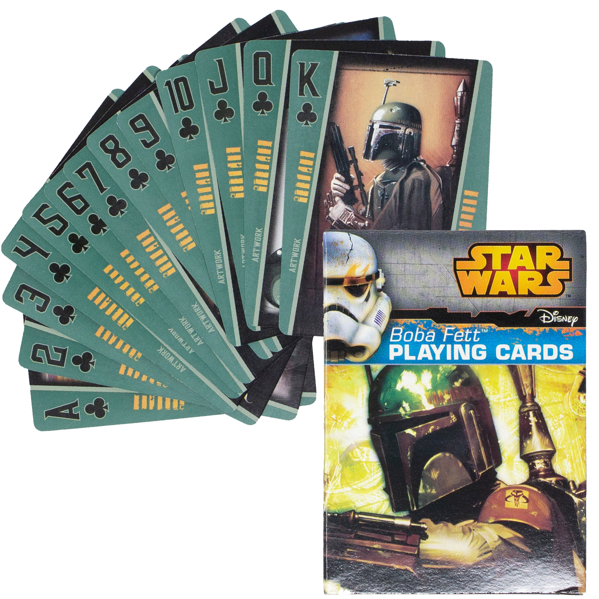 Star Wars Boba Fett Playing Cards, Green