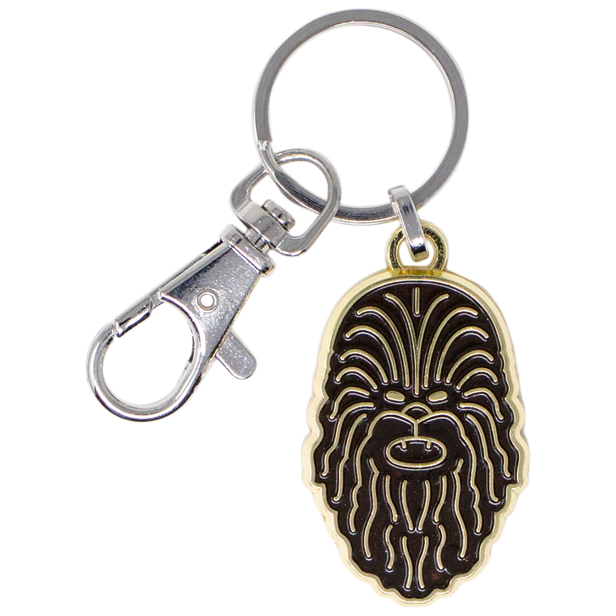 Star Wars Chewbacca Stainless Steel Keychain, Black