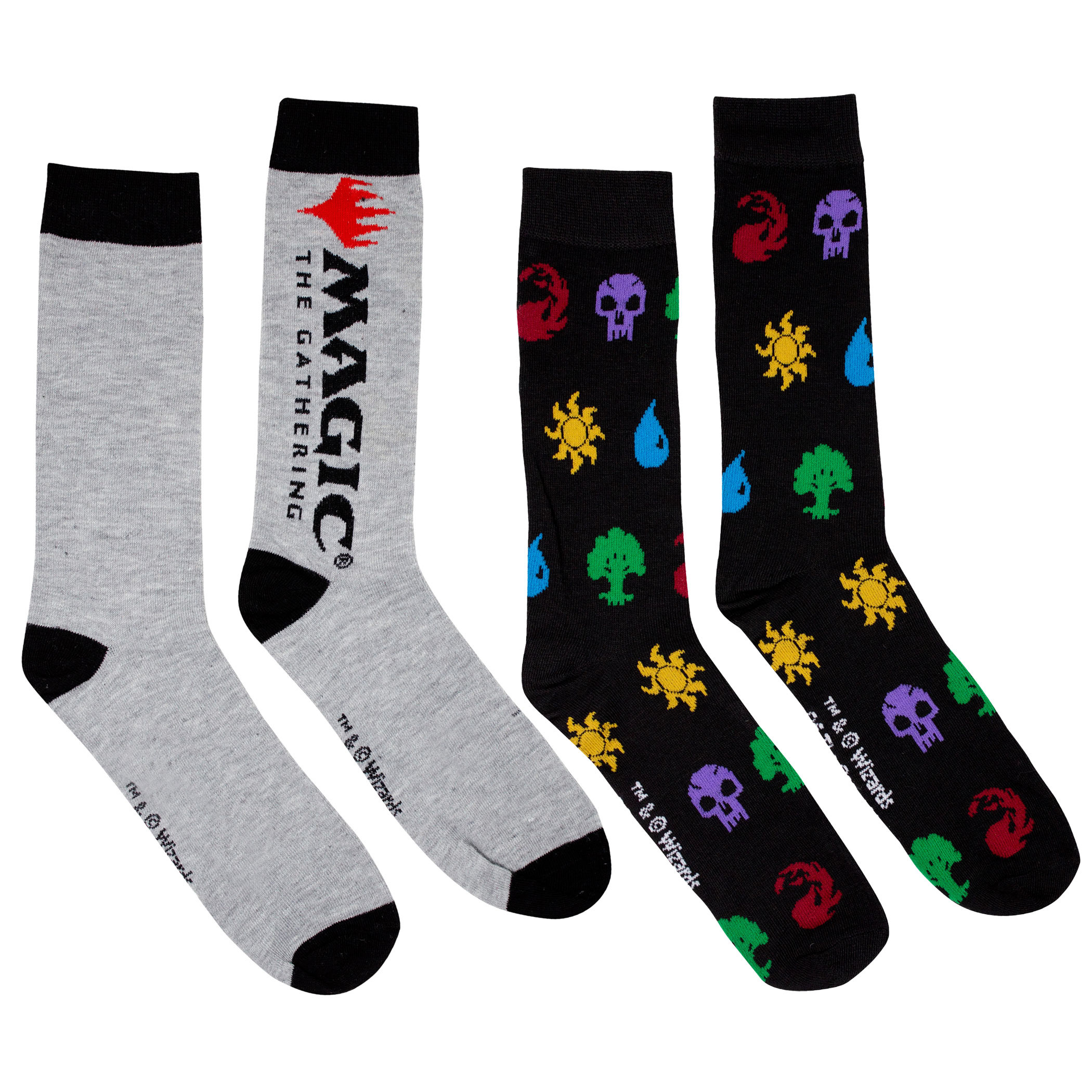 Magic the Gathering MTG 2-Pack Socks, Black