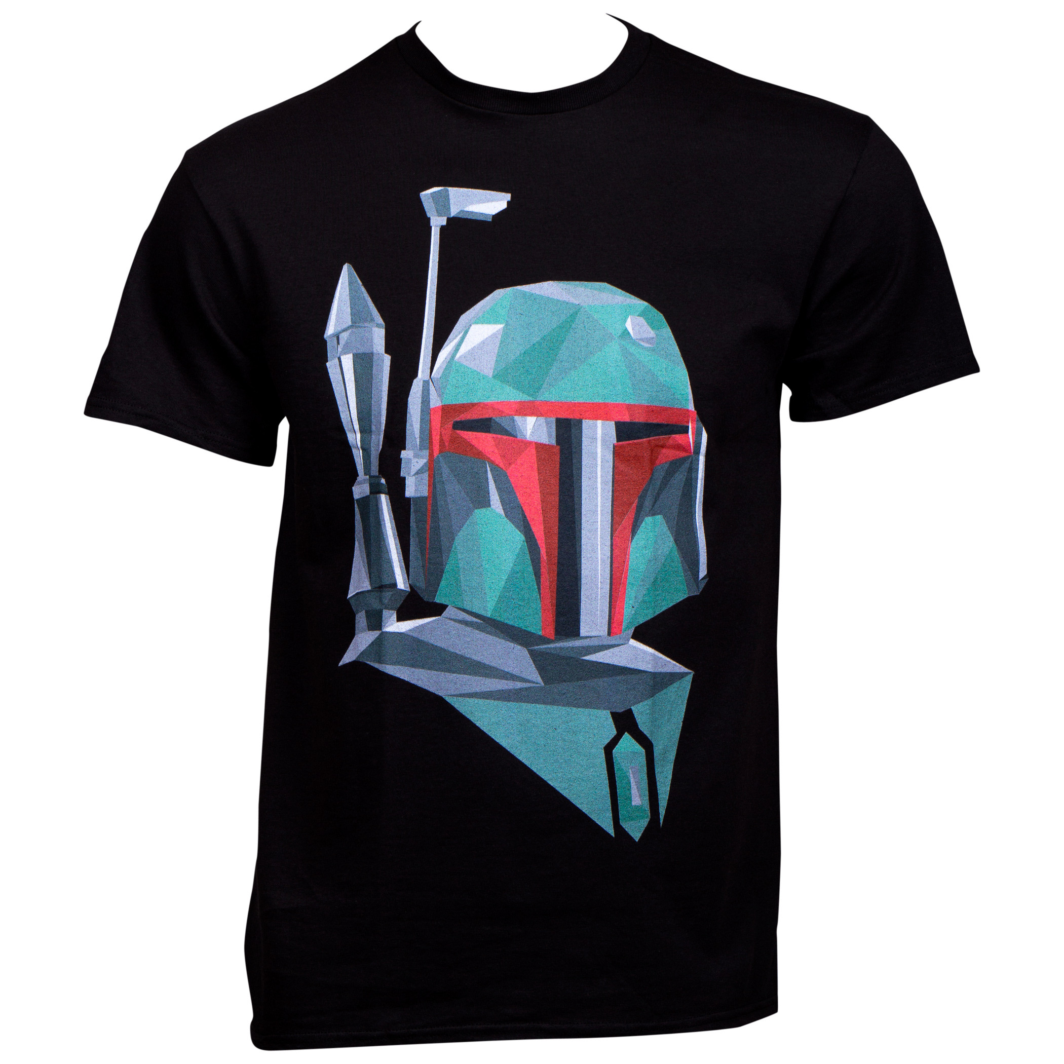 Star Wars Boba Fett Polygonal Mask T-Shirt, Black