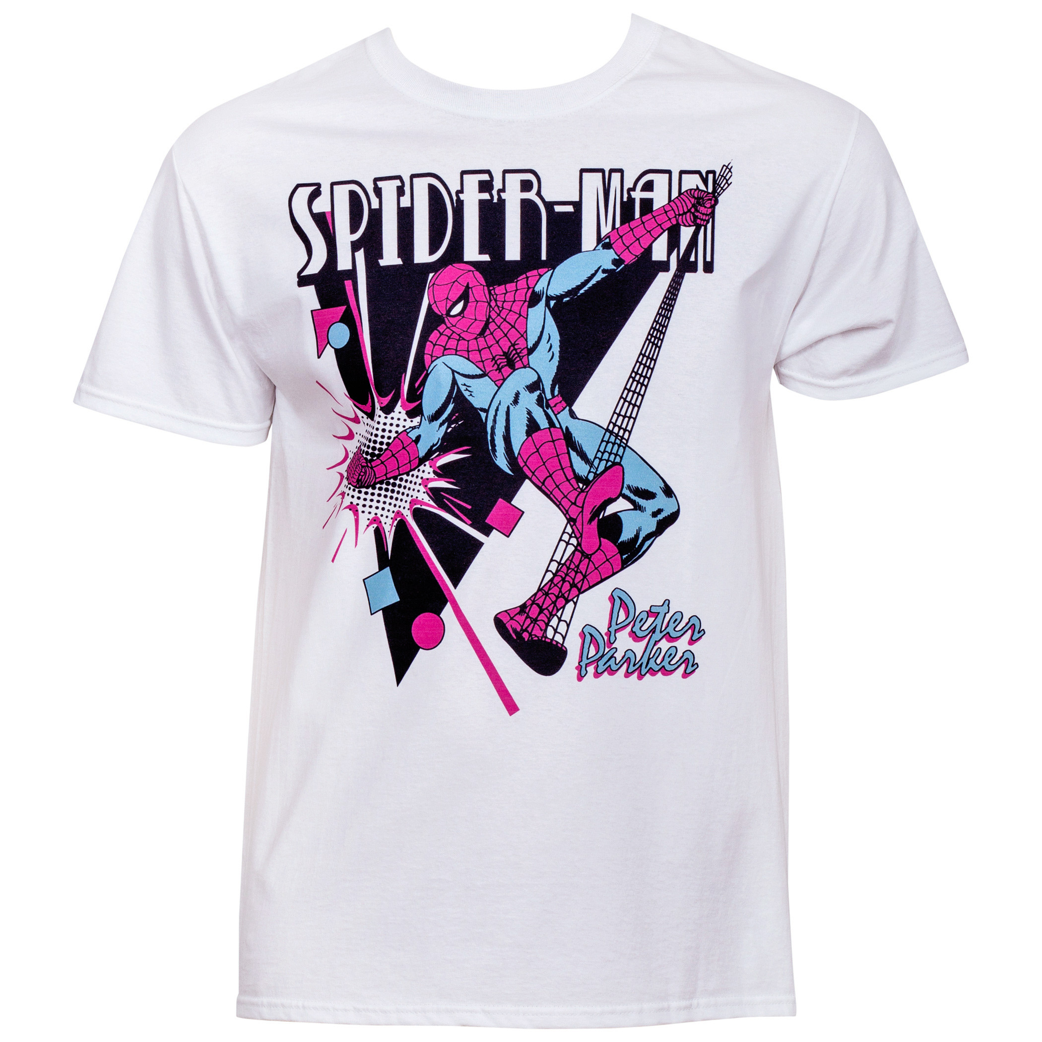 Spider-Man 90's Men's Crew T-Shirt, White