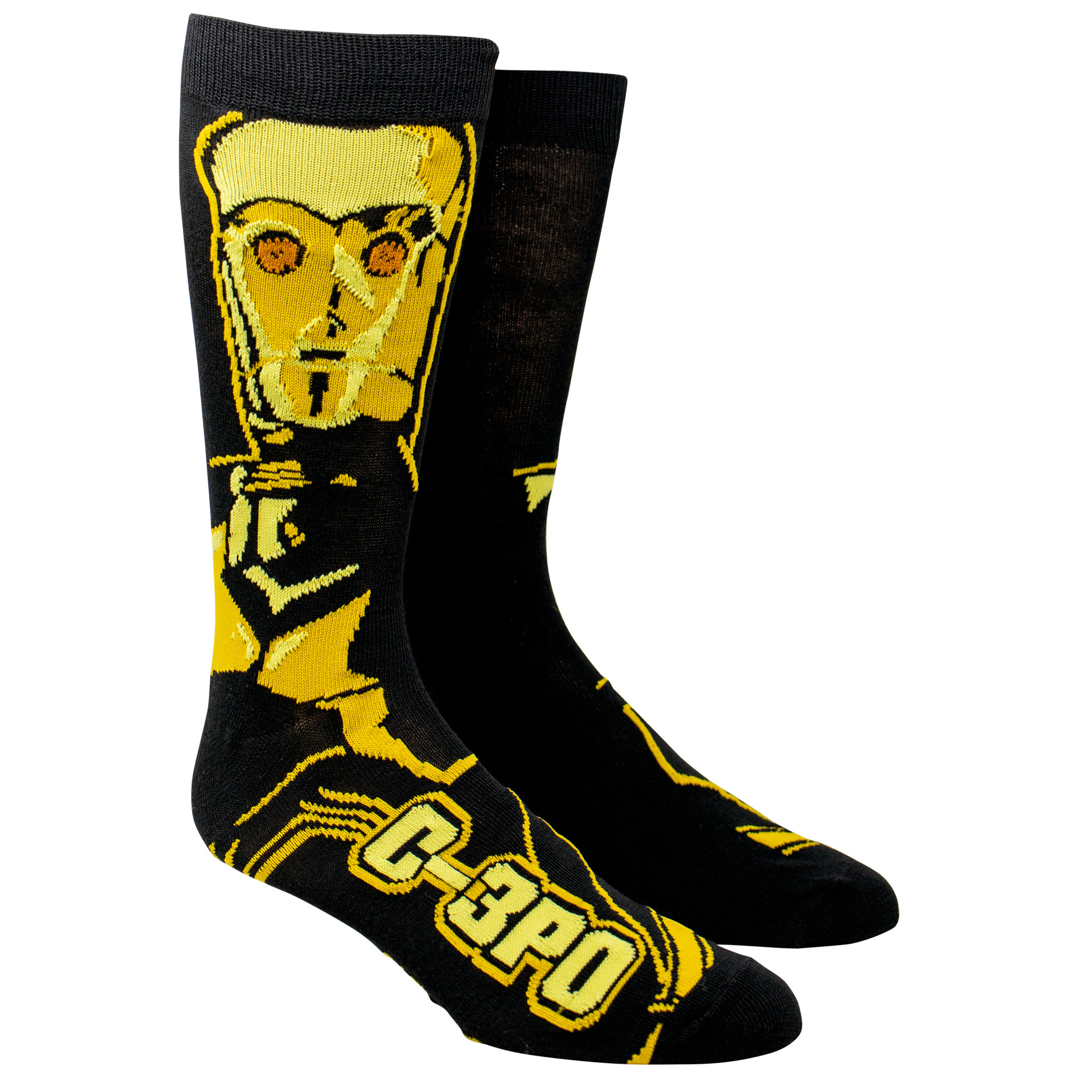 Star Wars C-3PO Character Crew Socks, Black