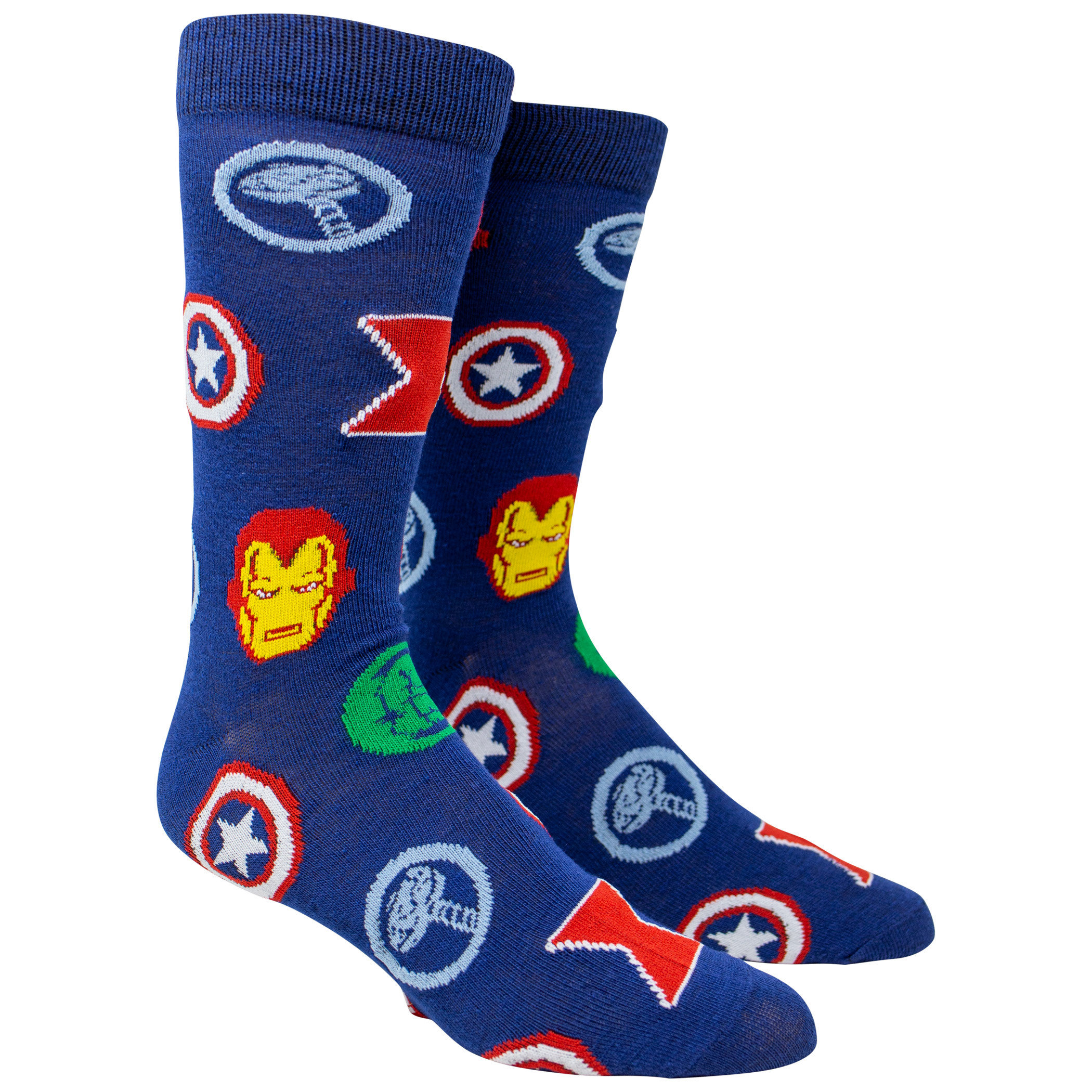 Avengers Repeating Symbols Crew Socks, Multi-Color