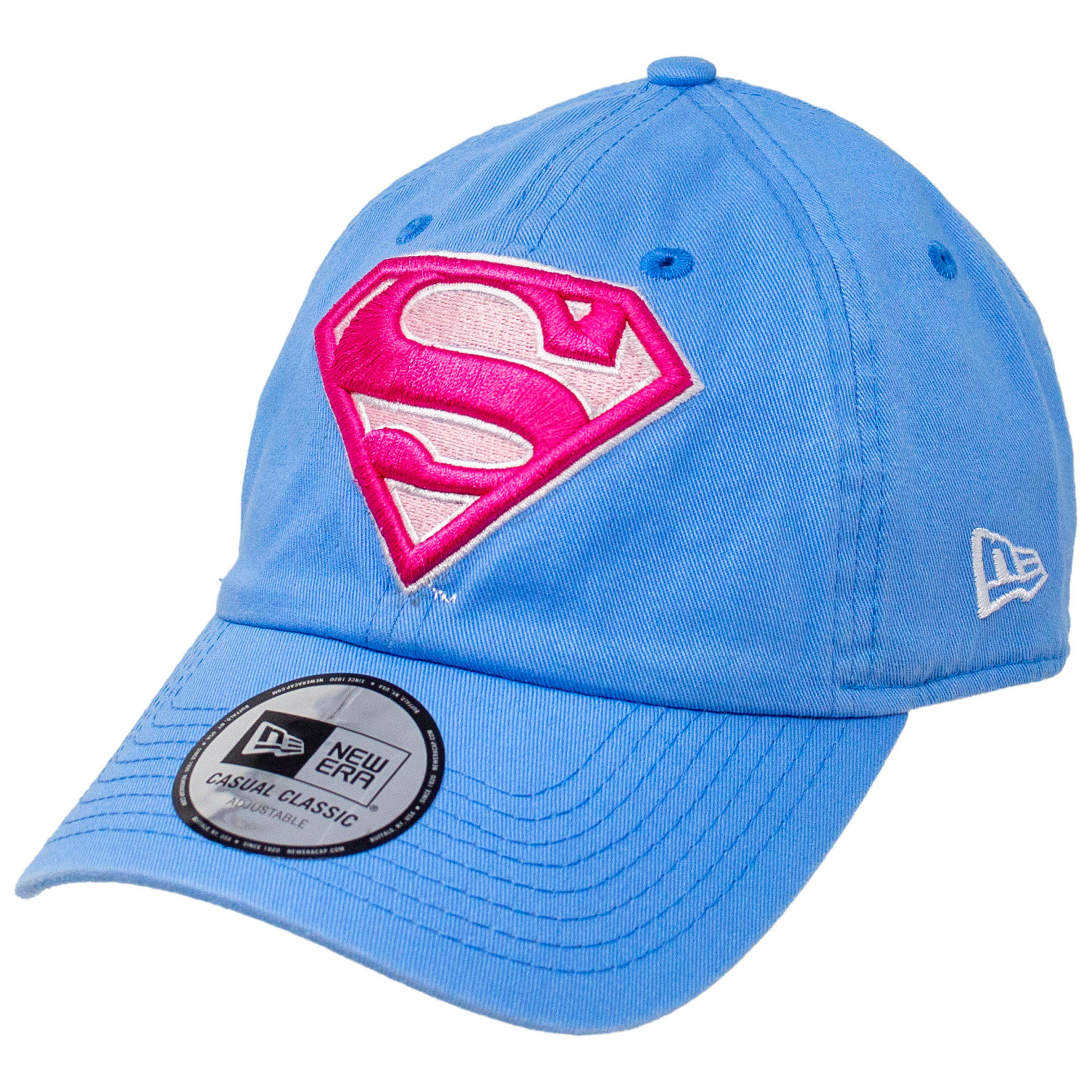 Supergirl Symbol New Era 9Twenty Casual Classic Adjustable Hat, Blue