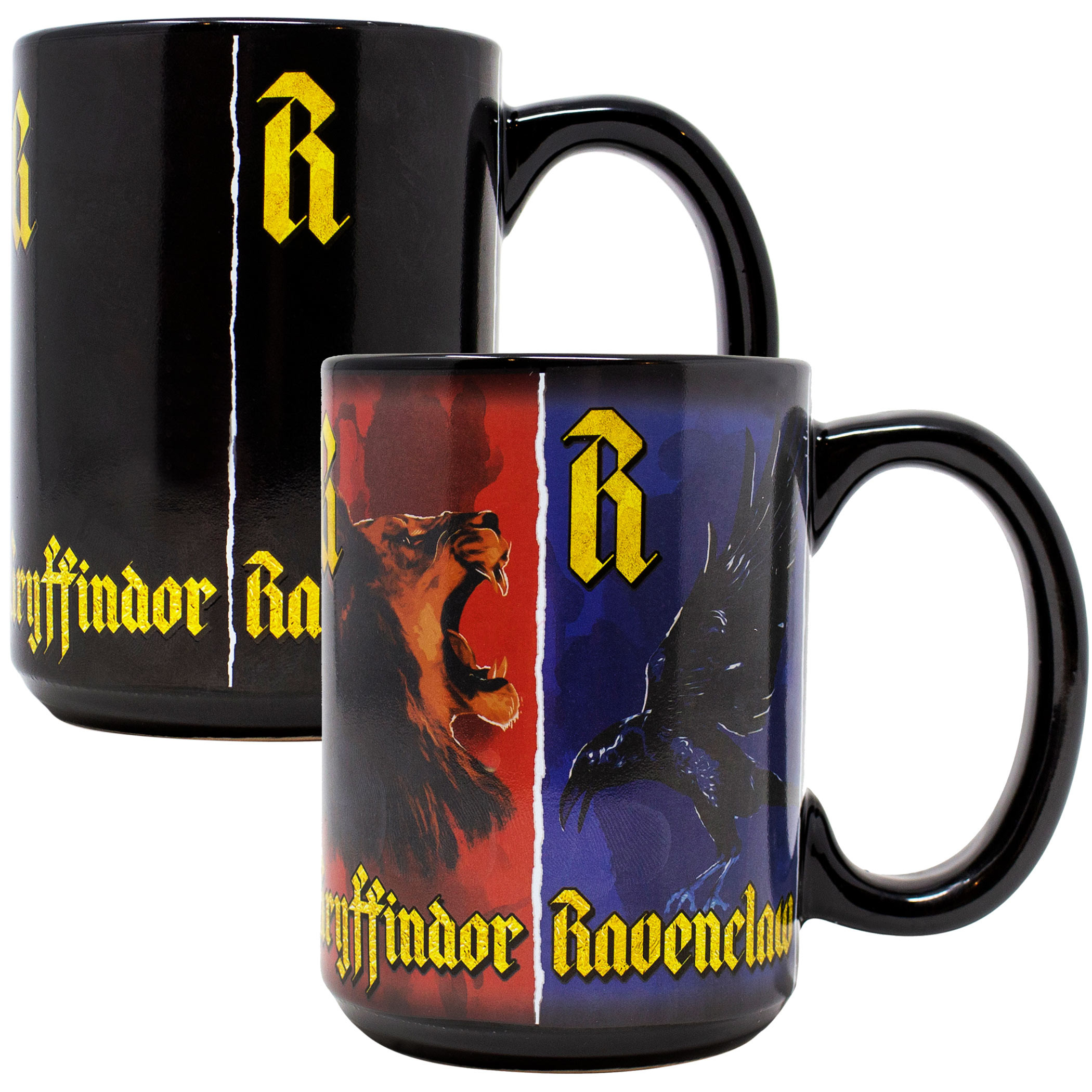 Harry Potter Hogwarts Houses Color Changing Mug, Black