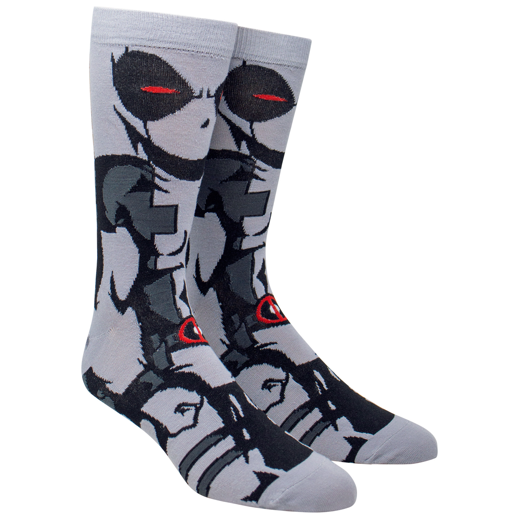 Deadpool X-Force 360 Character Crew Socks, Grey
