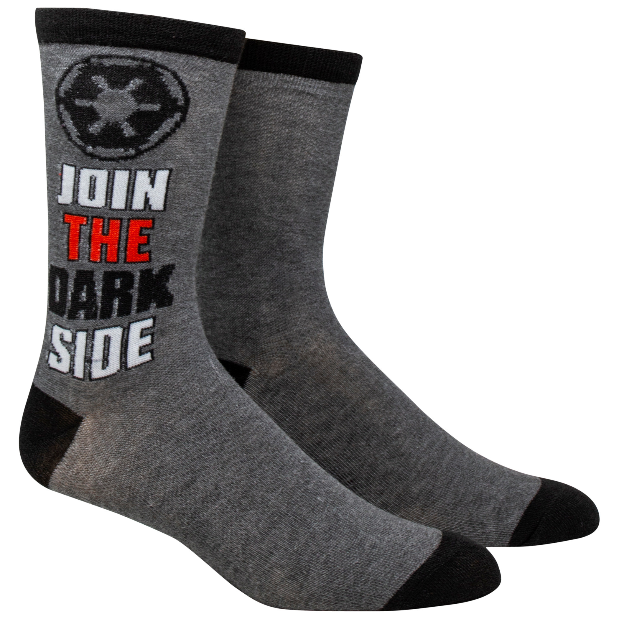 Star Wars Join the Dark Side Crew Socks, Grey