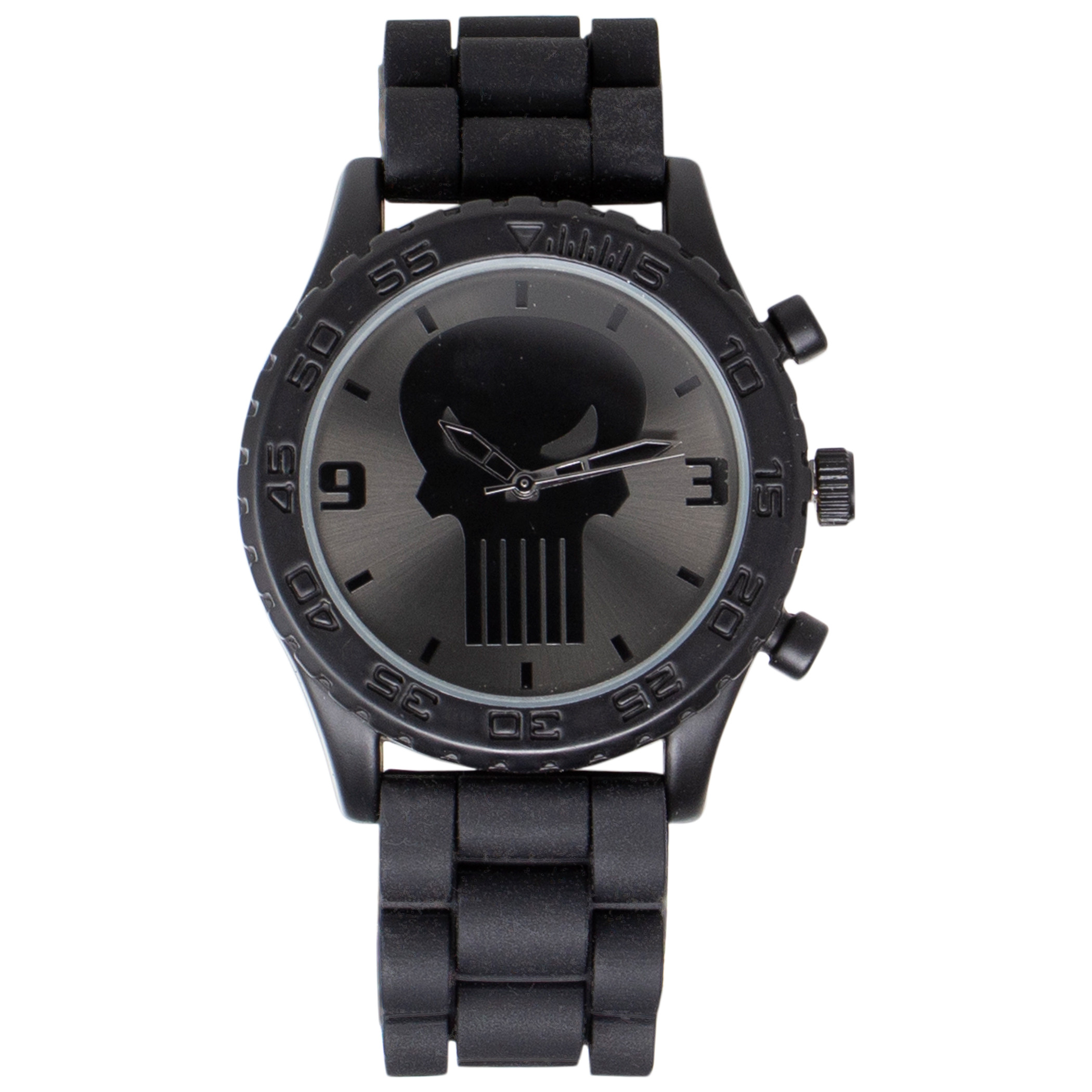 Punisher Dark Skull Symbol Watch, Black