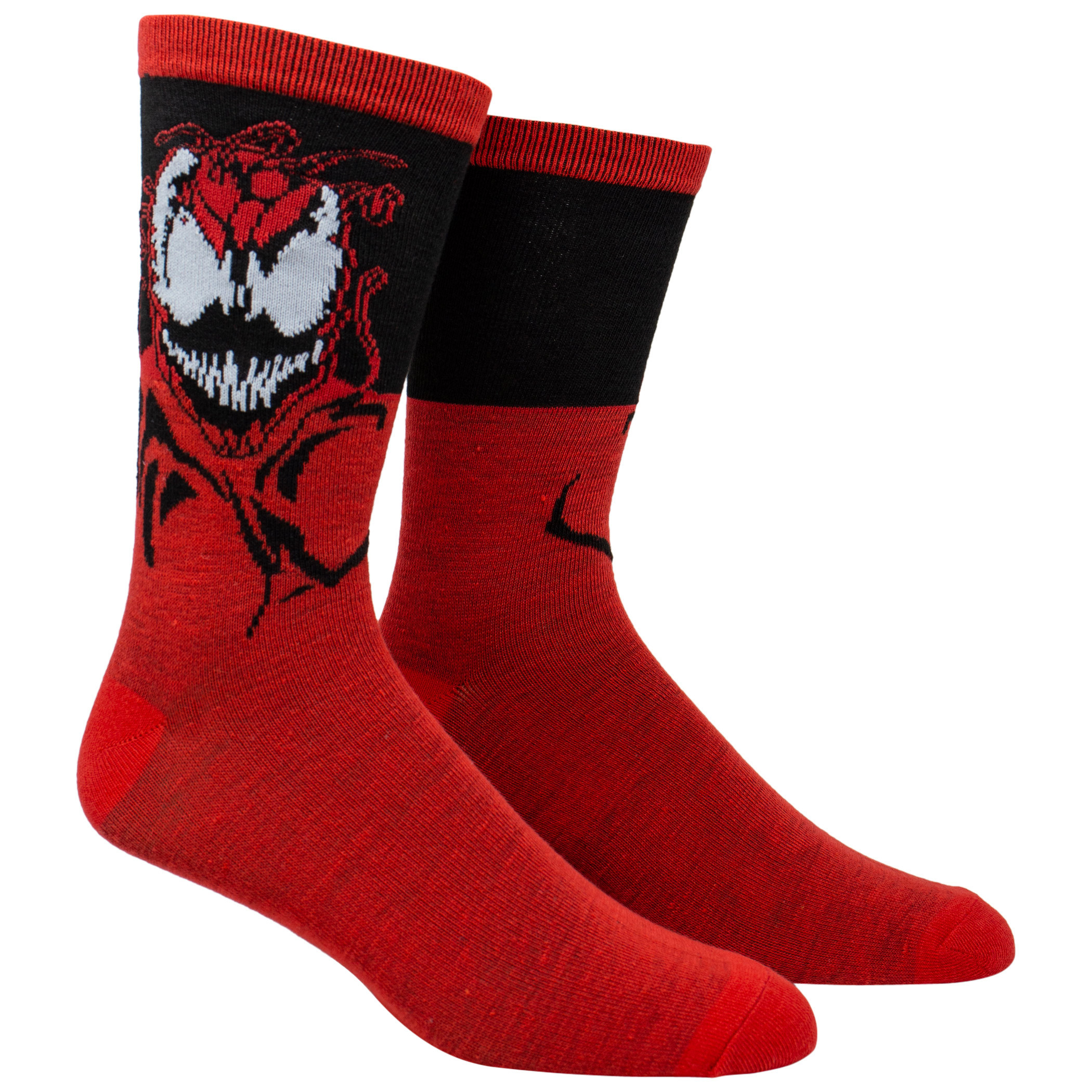 Spider-Man Venom Maximum Carnage Crew Socks, Red