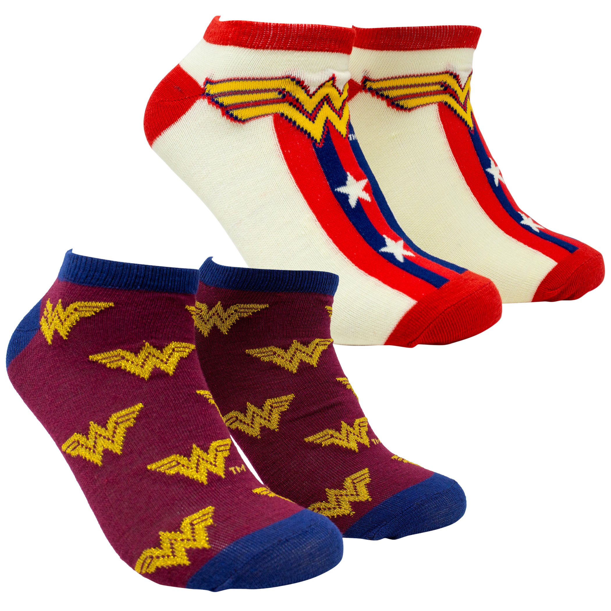 Wonder Woman 1984 Movie Shorties Women's 2-Pack Socks, Red