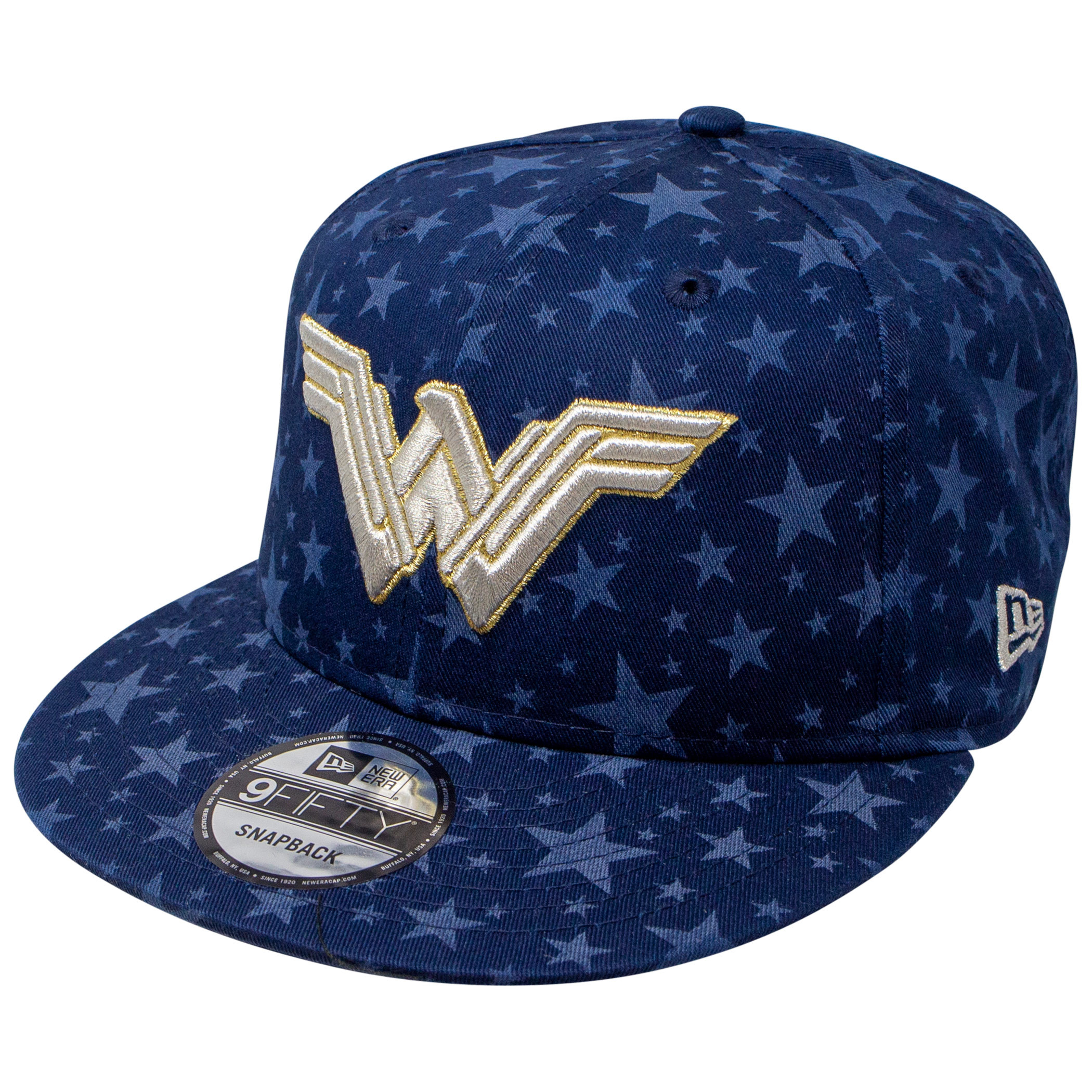 Wonder Woman Laser Etch Symbols 9Fifty Adjustable New Era Hat, Blue