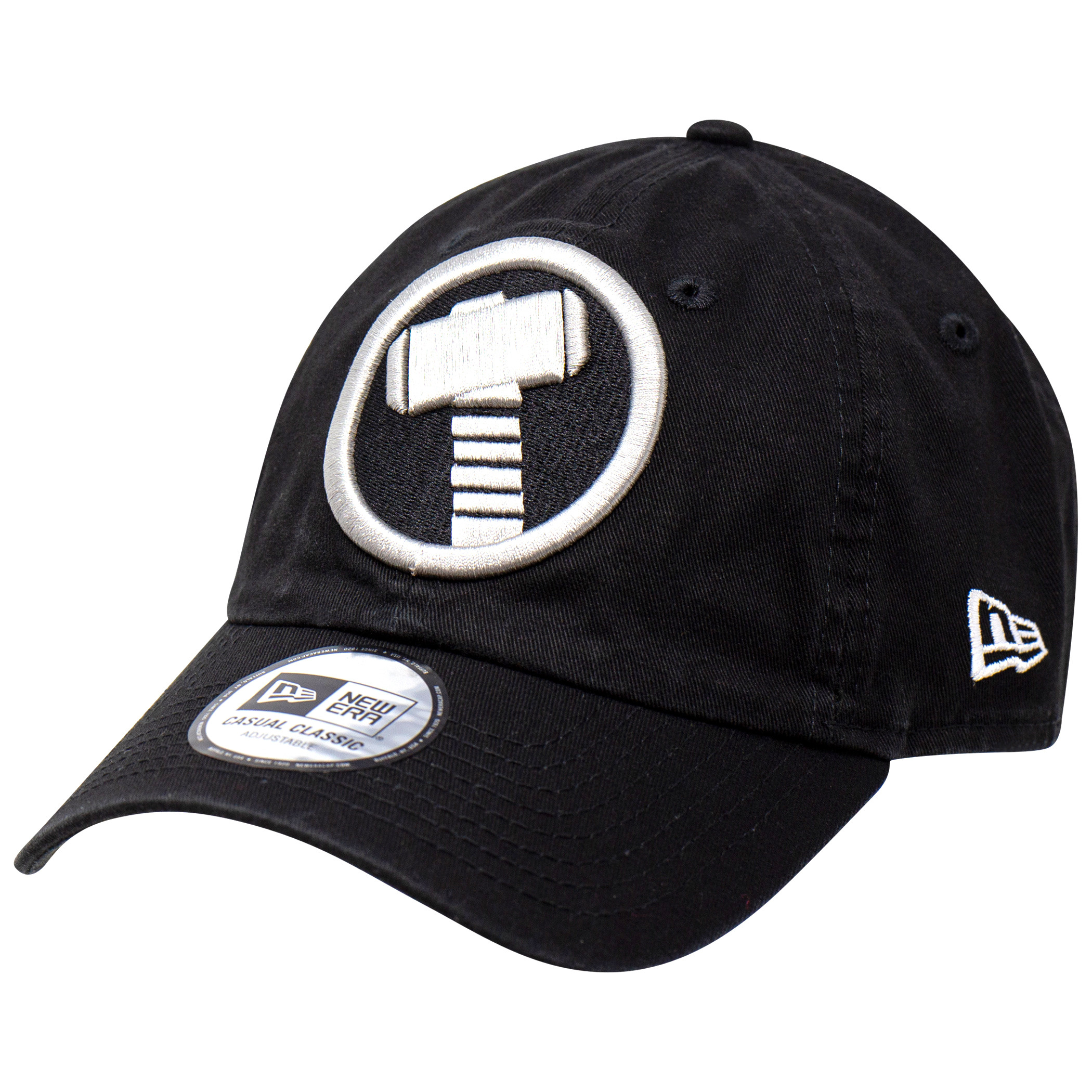 Thor Hammer Symbol New Era Casual Classic Adjustable Dad Hat, Black