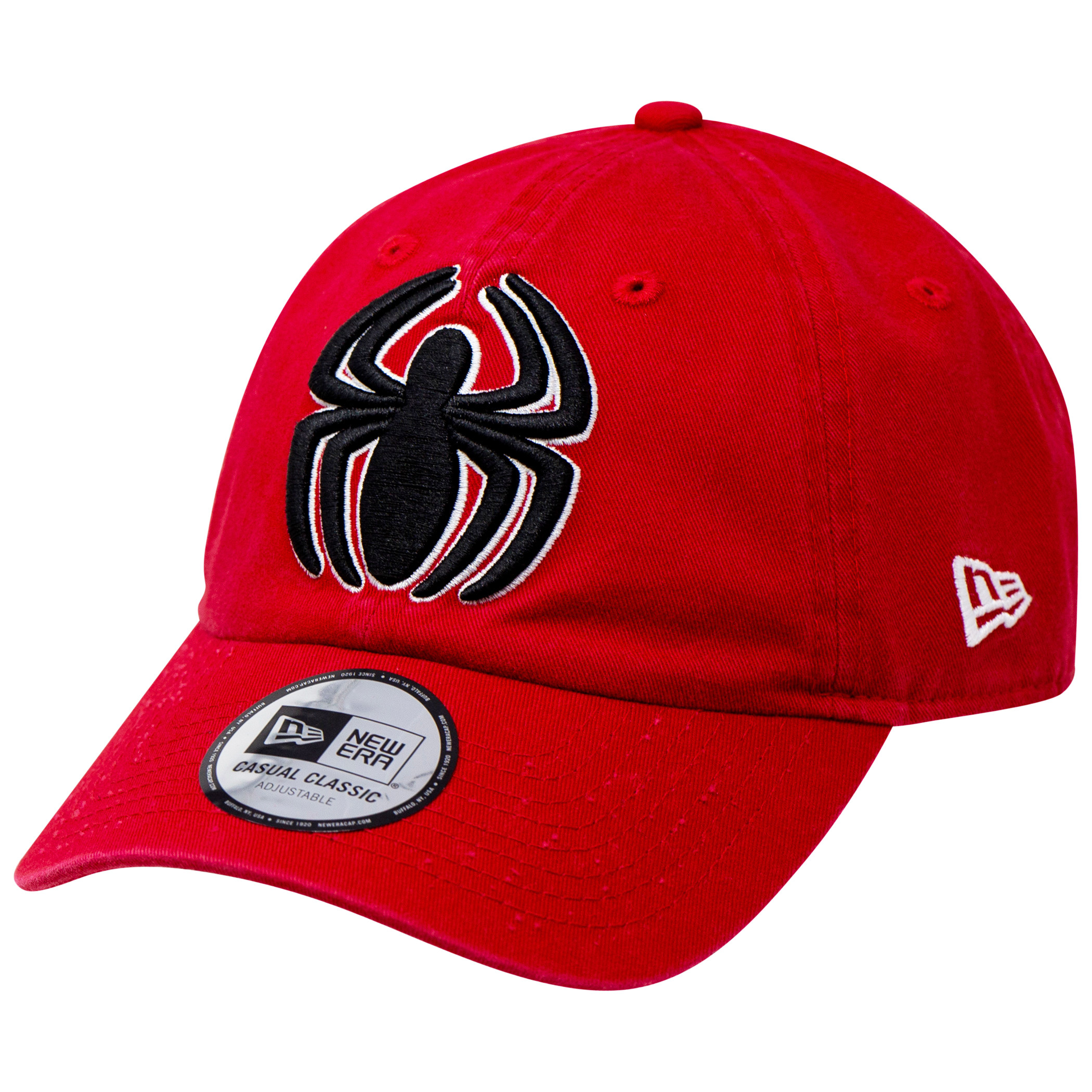 Spider-Man Classic Symbol New Era Casual Classic Adjustable Dad Hat, Red