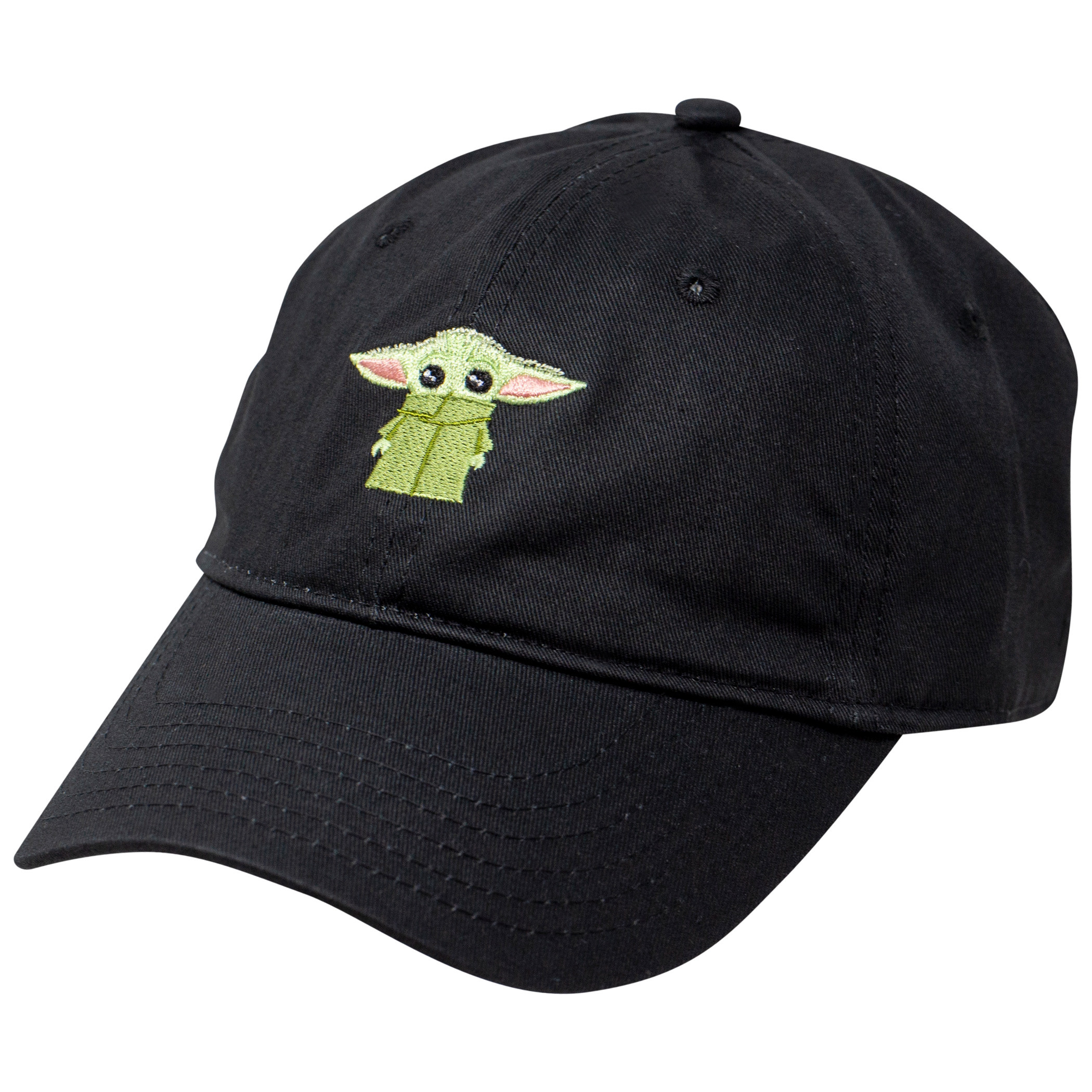 The Mandalorian The Child Adjustable Strapback Dad Hat, Black