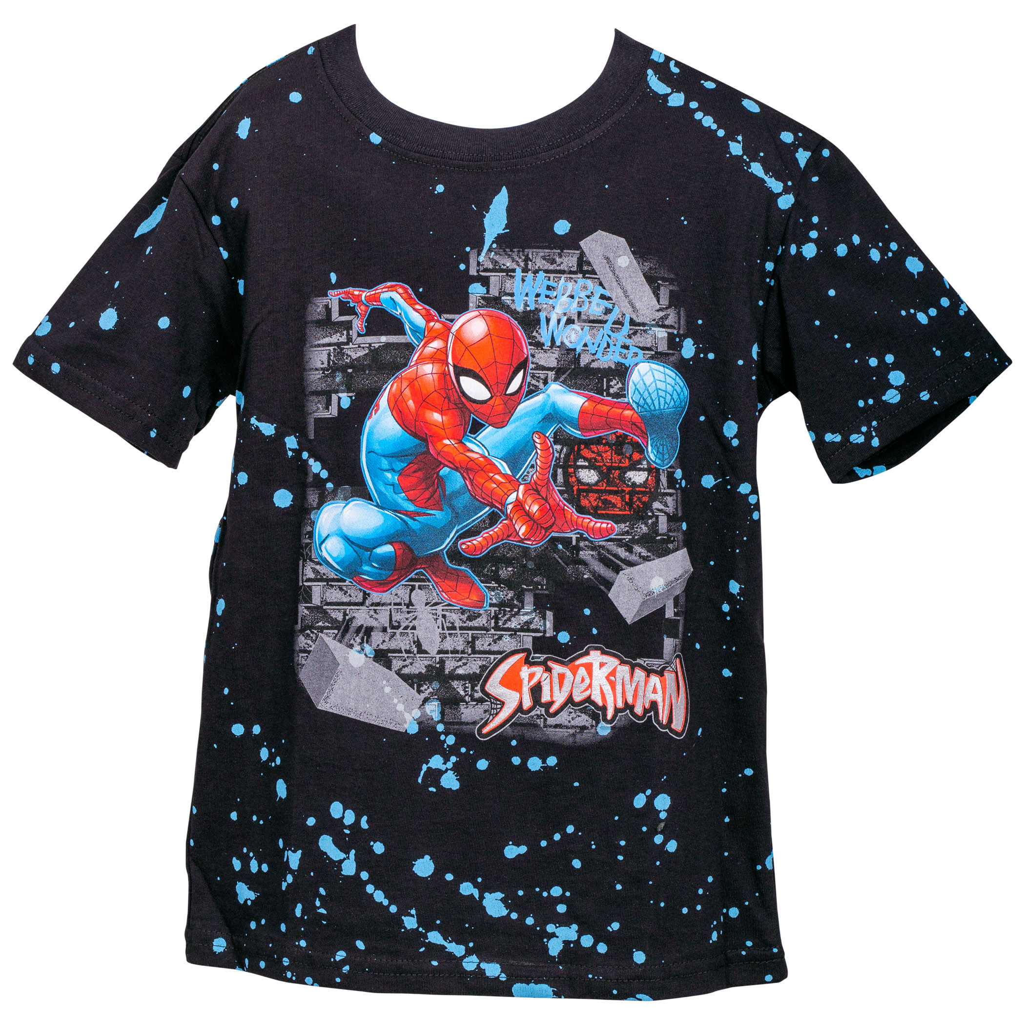 Spider-Man Webbed Wonder Youth T-Shirt, Black