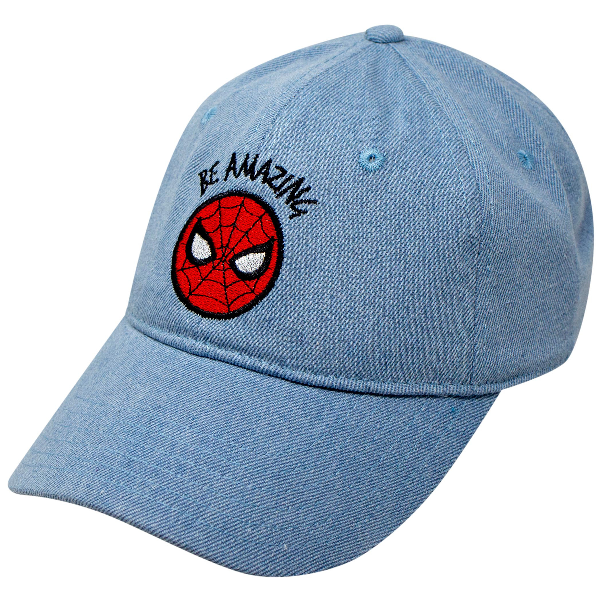 Spider-Man Be Amazing Denim Dad Hat, Blue