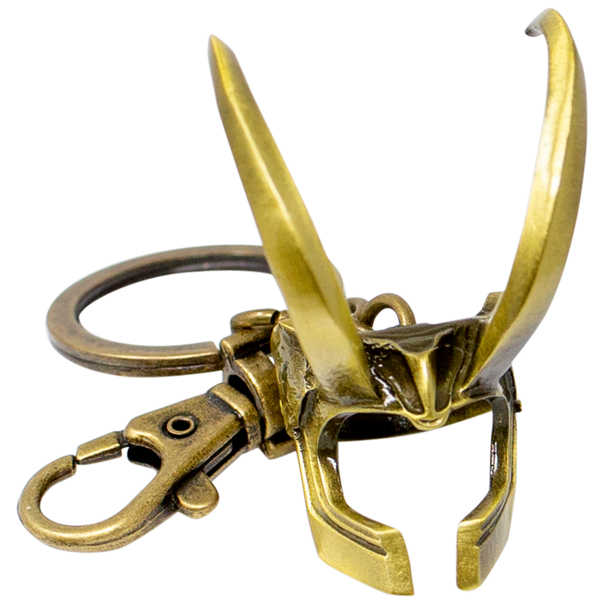 Loki Helmet Keychain, Gold
