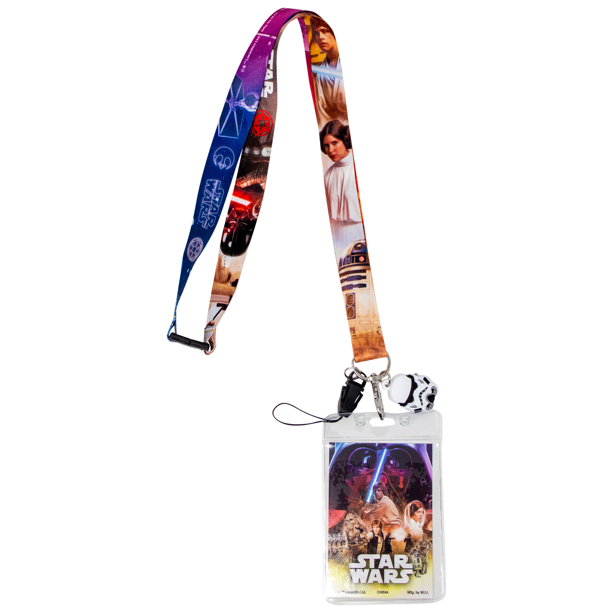 Star Wars Princess Leia Lanyard with ID Badge Holder, Multi-Color