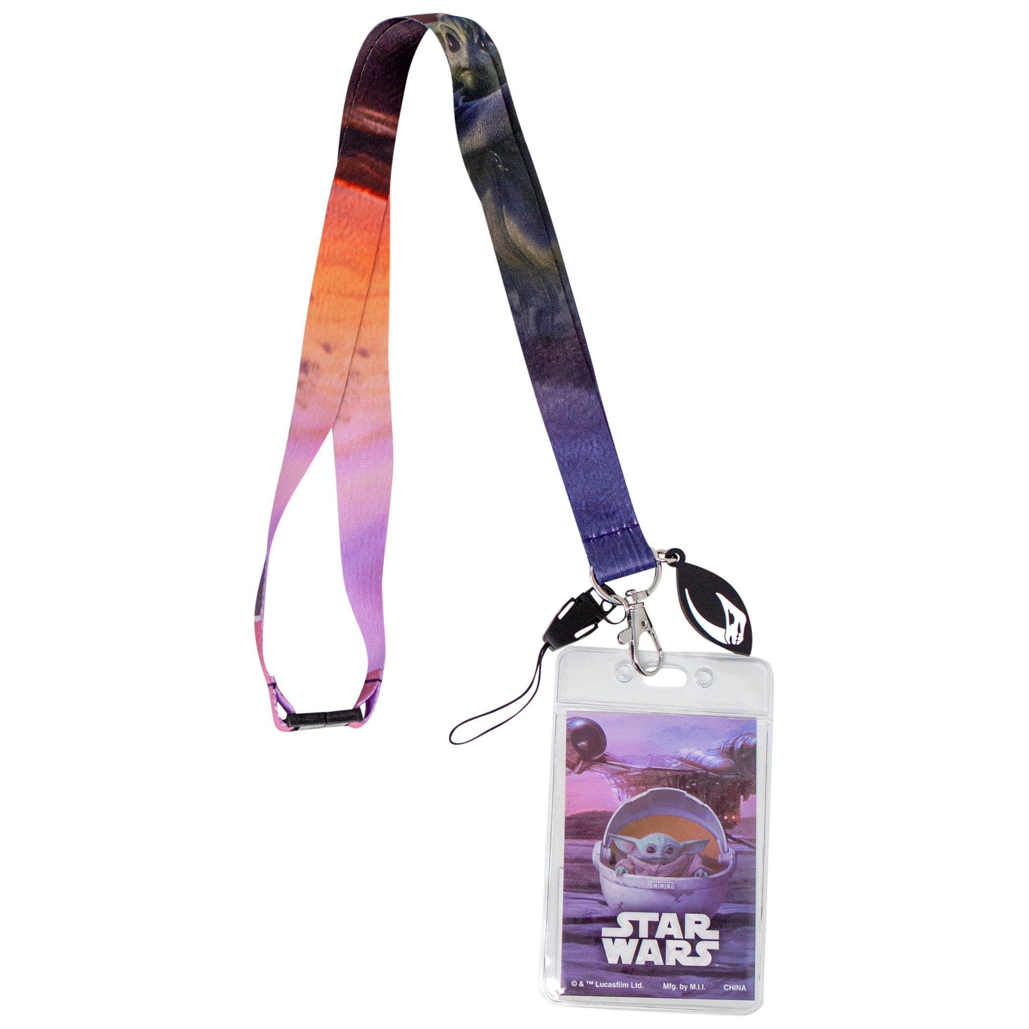 Star Wars The Child Lanyard with ID Badge Holder and Dangle, Green