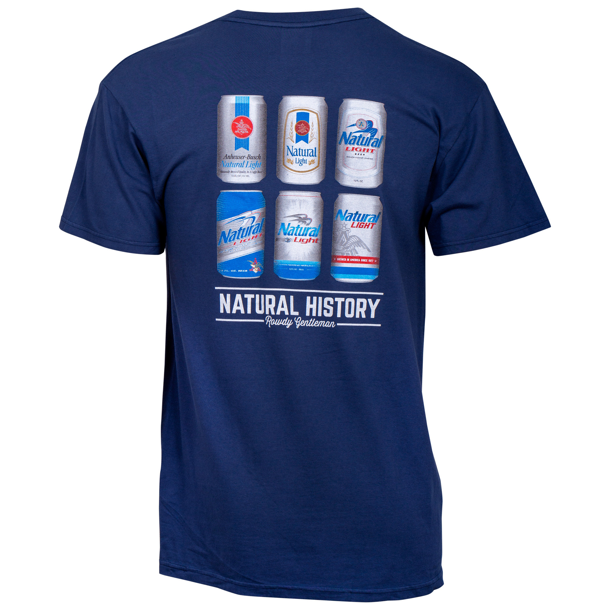 Natty Light Natural History Rowdy Gentleman Blue Men's T-Shirt