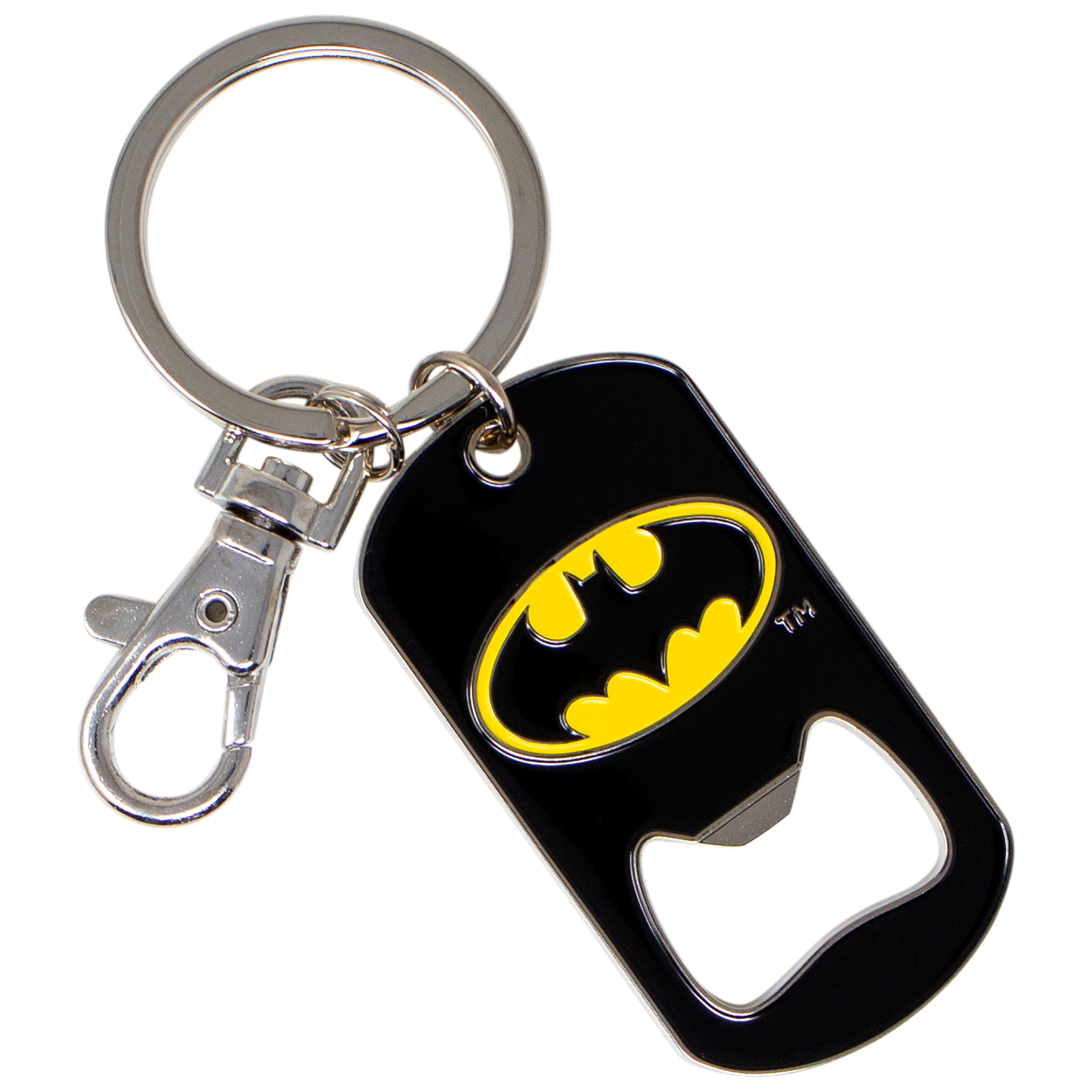 Batman Symbol Bottle Opener Keychain, Black