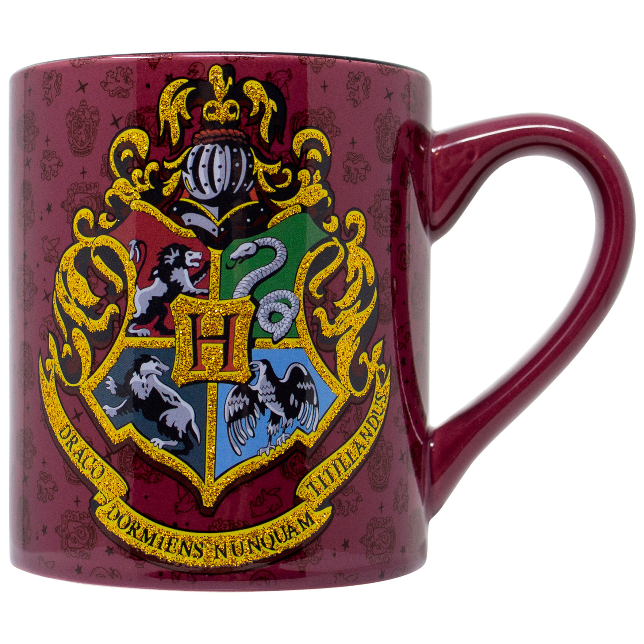 Harry Potter Crest 14oz Glitter Ceramic Mug, Red
