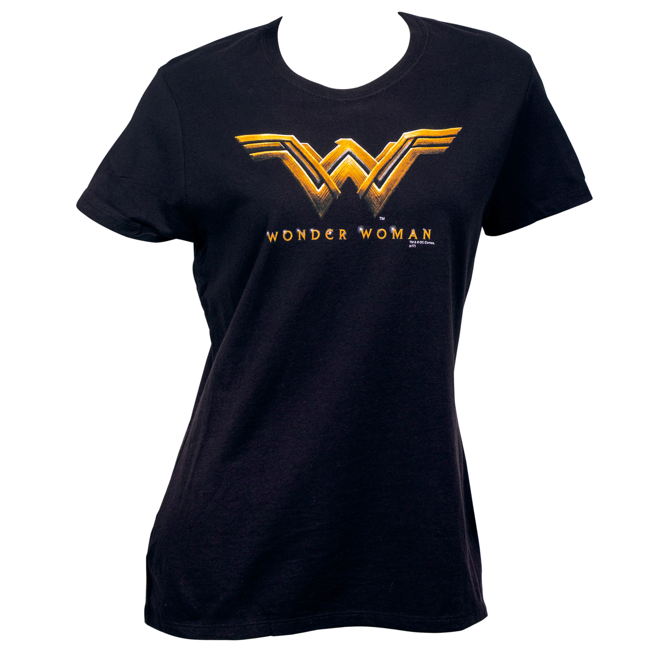 Wonder Woman Movie Logo Women's Black T-Shirt, Black
