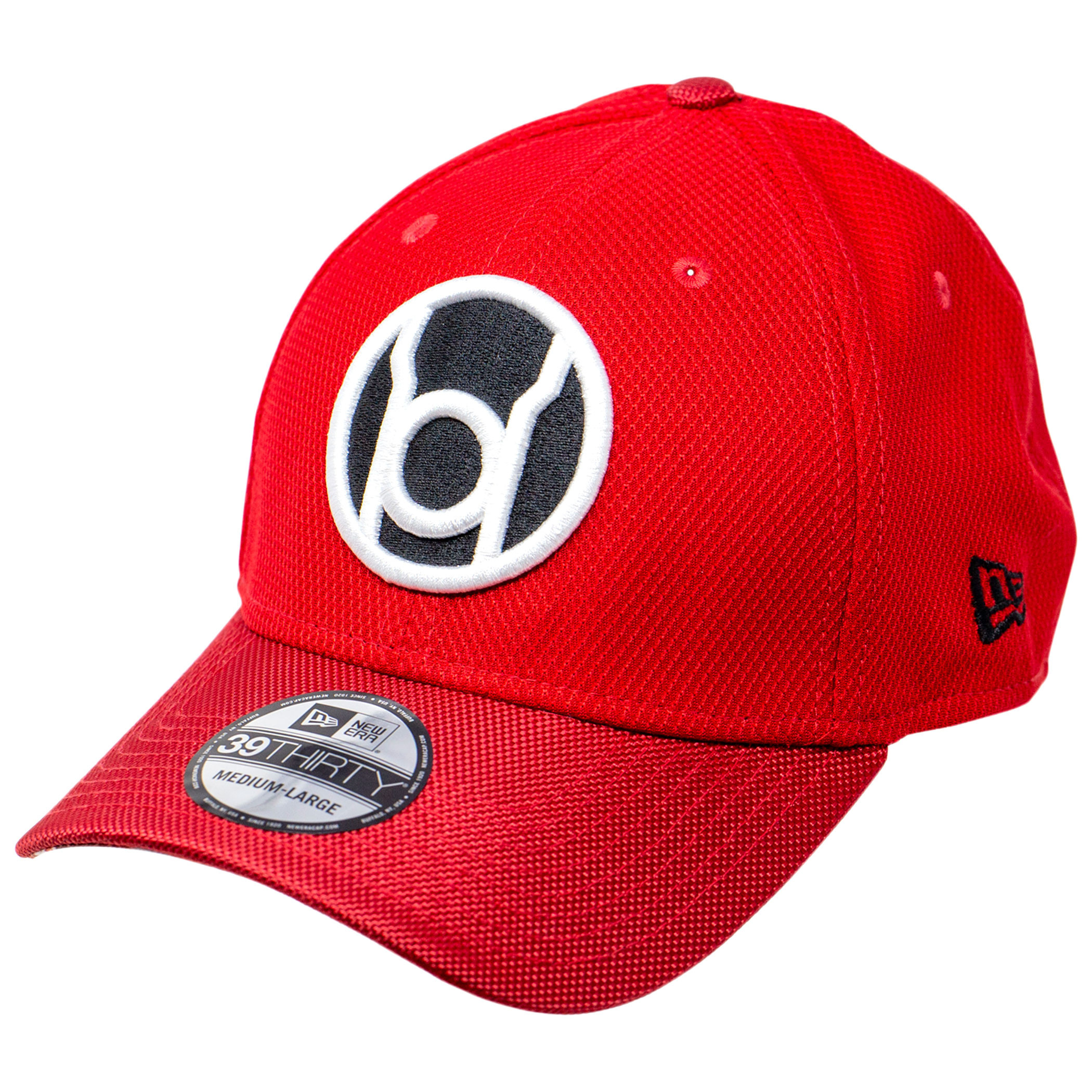 Red Lantern Symbol Armor New Era 39Thirty Fitted Hat, Red