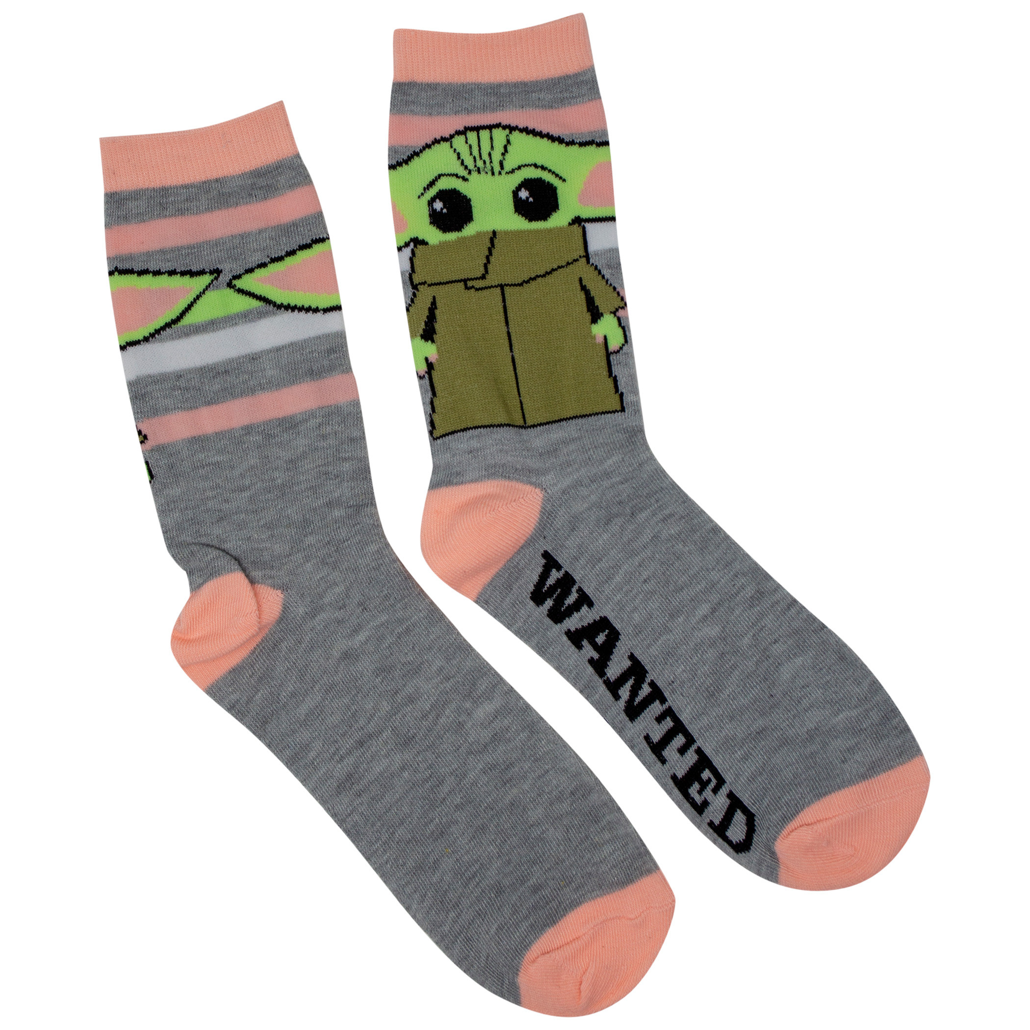 Star Wars The Mandalorian The Child Women's Casual Crew Socks, Multi-Color