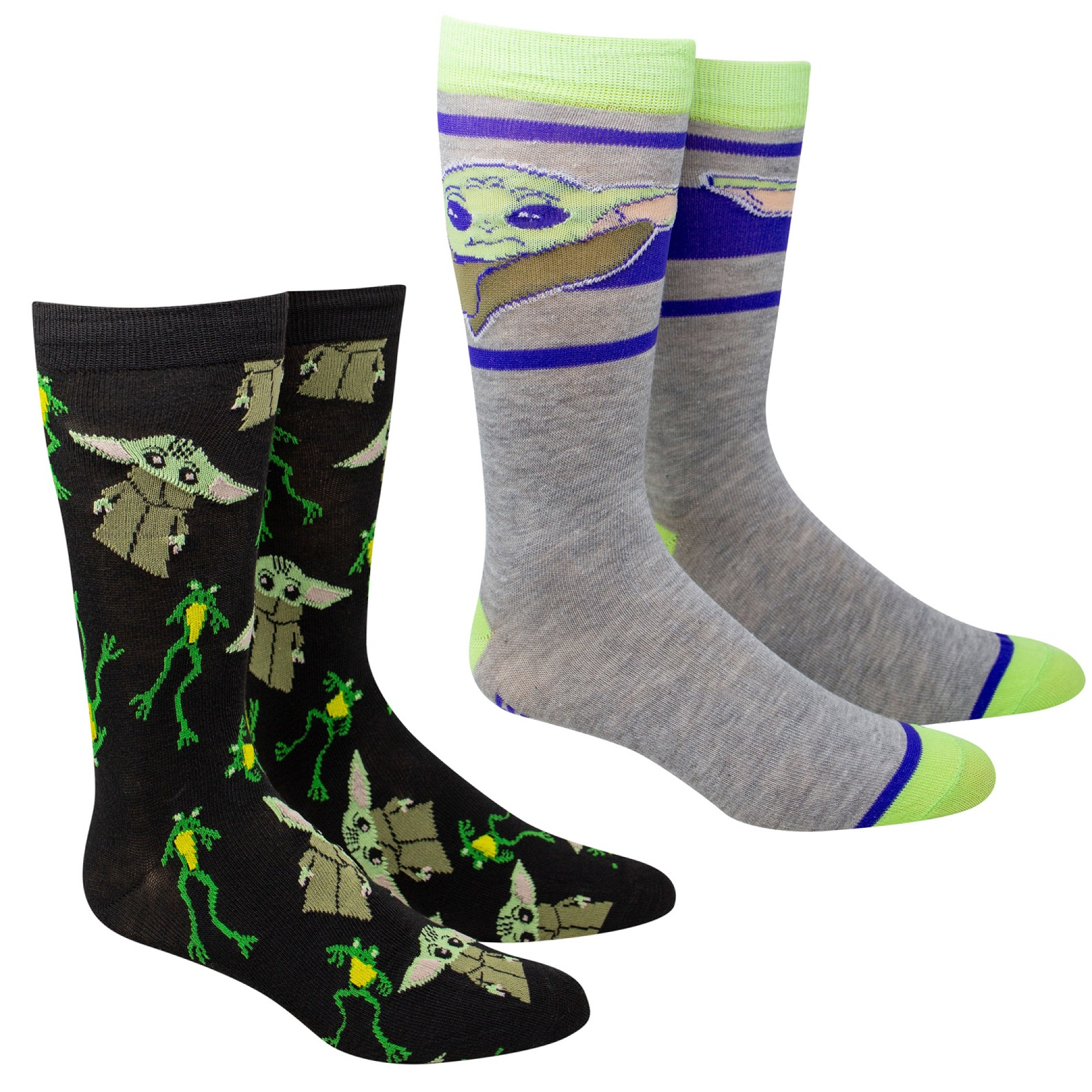 Star Wars The Mandalorian The Child 2-Pack Casual Crew Socks, Multi-Color