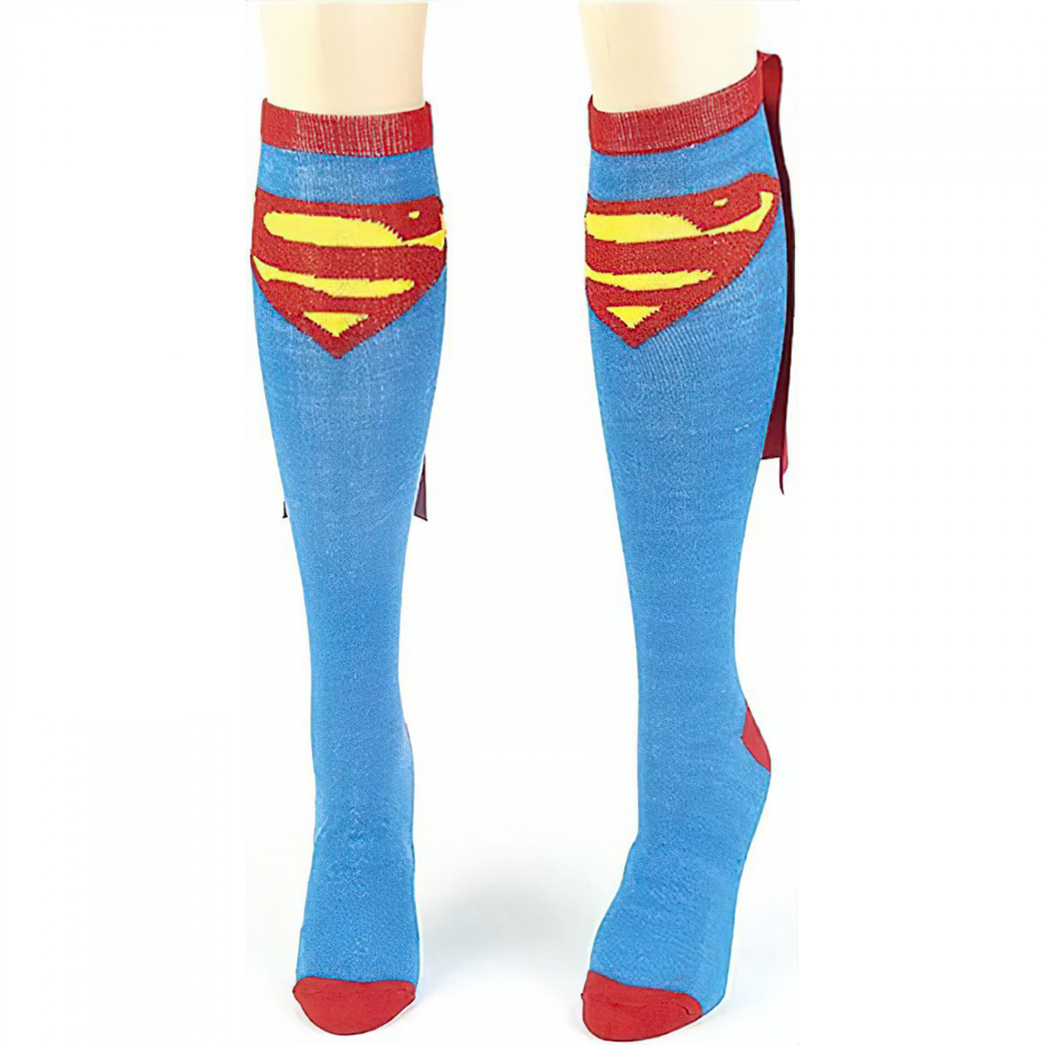 Superman Knee High Cape Socks, Multi-Color