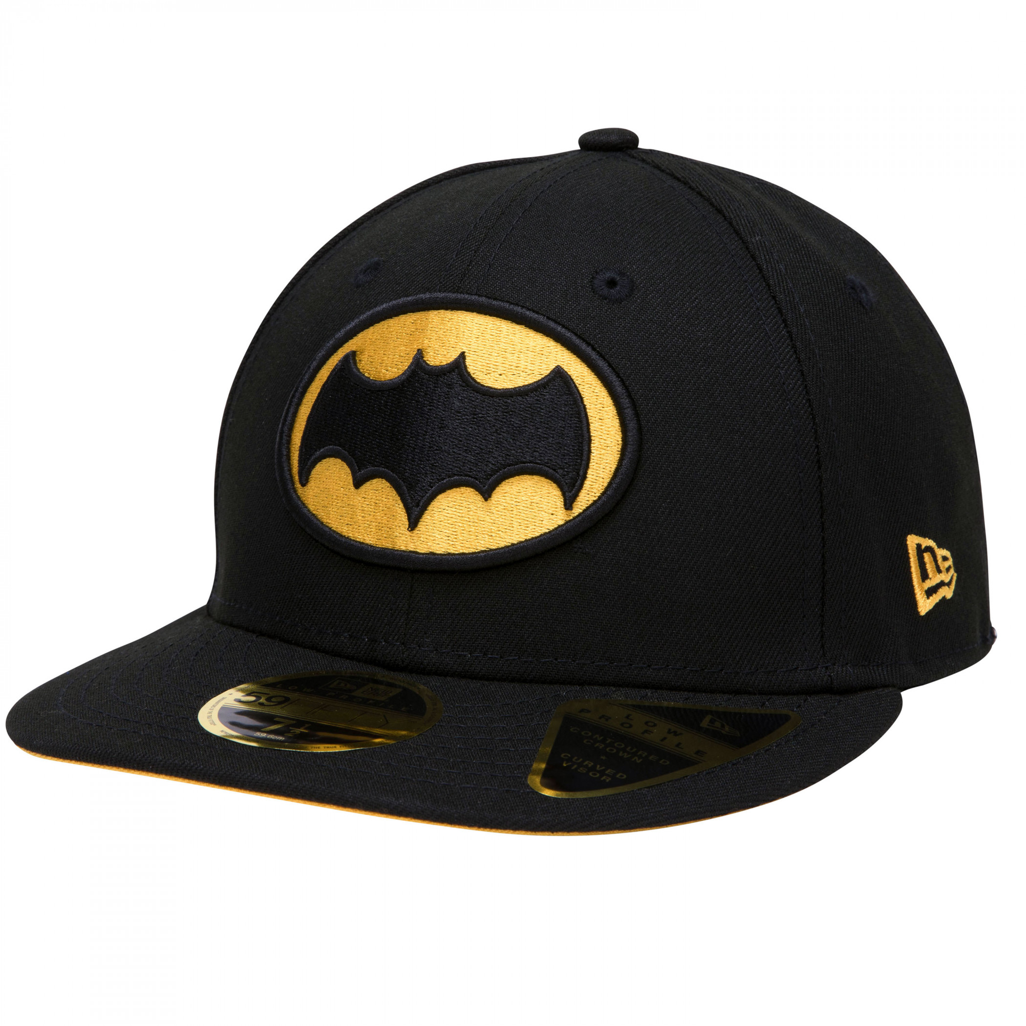 Batman Adam West Logo Low Profile New Era 59Fifty Fitted Hat, Black